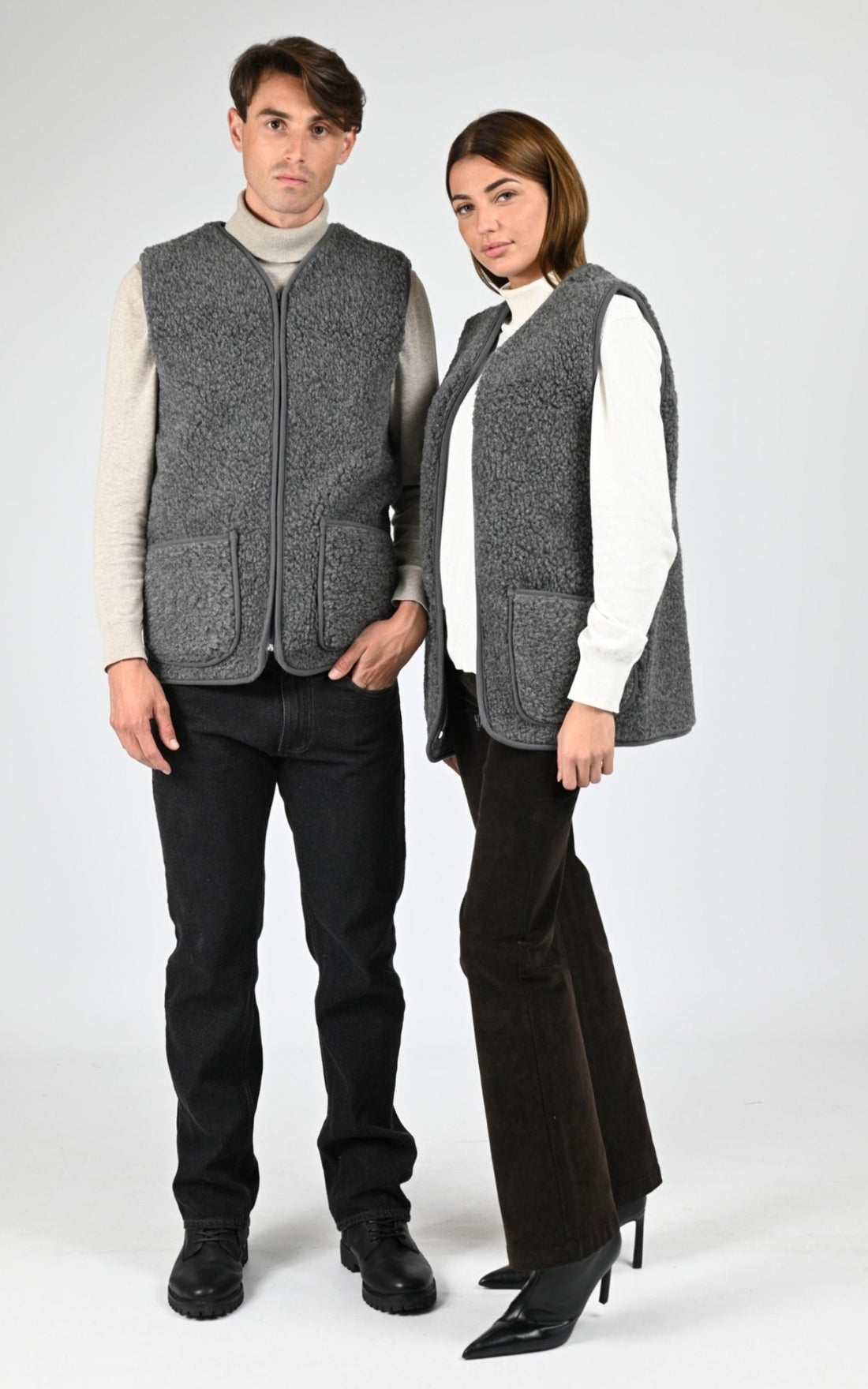 Gilet Textile Homme La Canadienne, modèle Cool de couleur anthracite