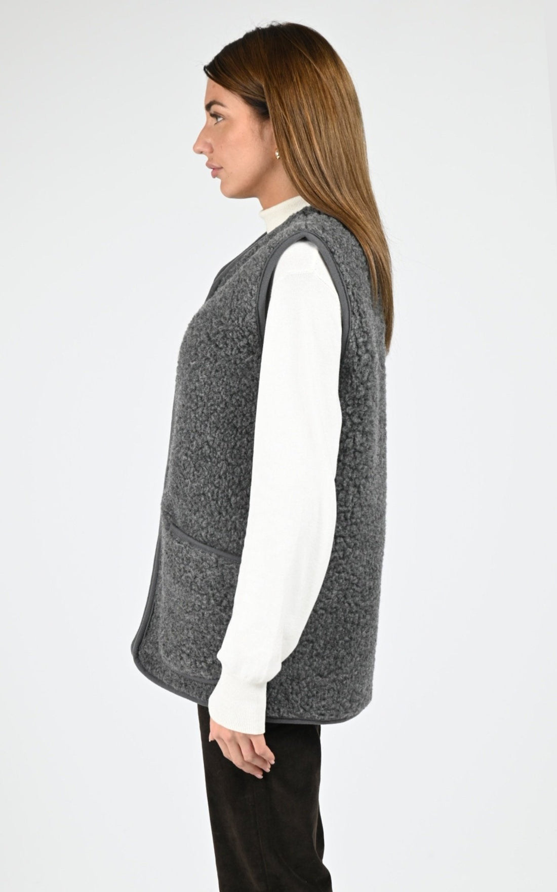 Gilet Textile Homme La Canadienne, modèle Cool de couleur anthracite