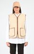 Gilet Textile Femme La Canadienne, modèle Cool f de couleur beige