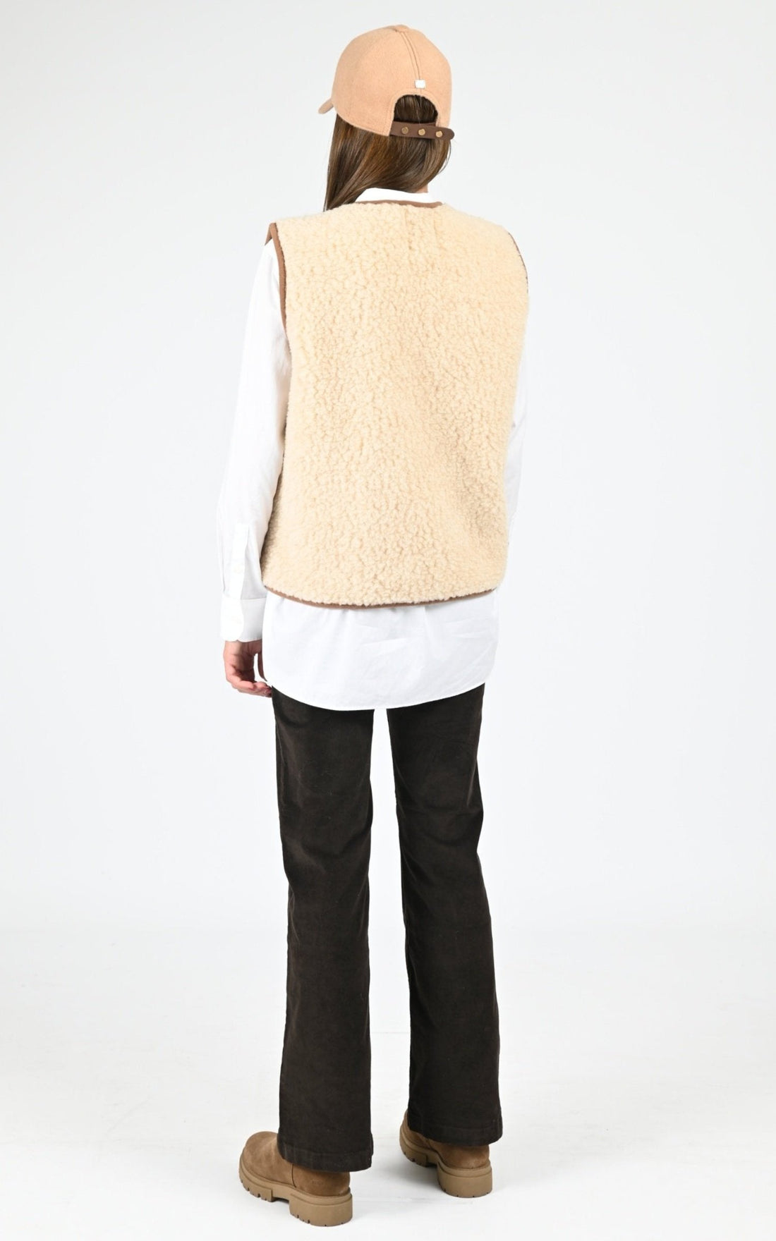 Gilet Textile Femme La Canadienne, modèle Cool f de couleur beige