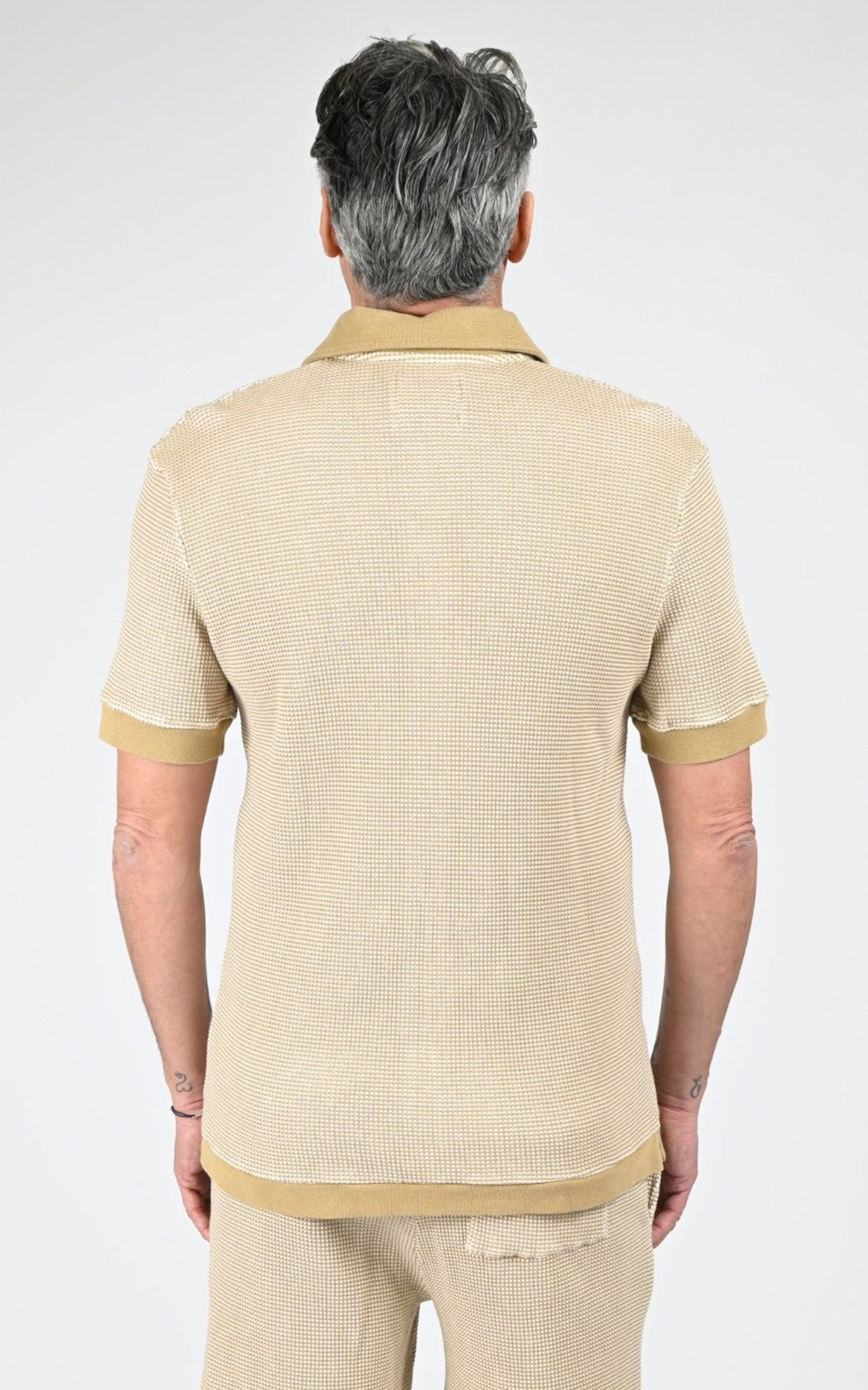 Chemise Textile Homme Rivieras, modèle Cordo de couleur beige