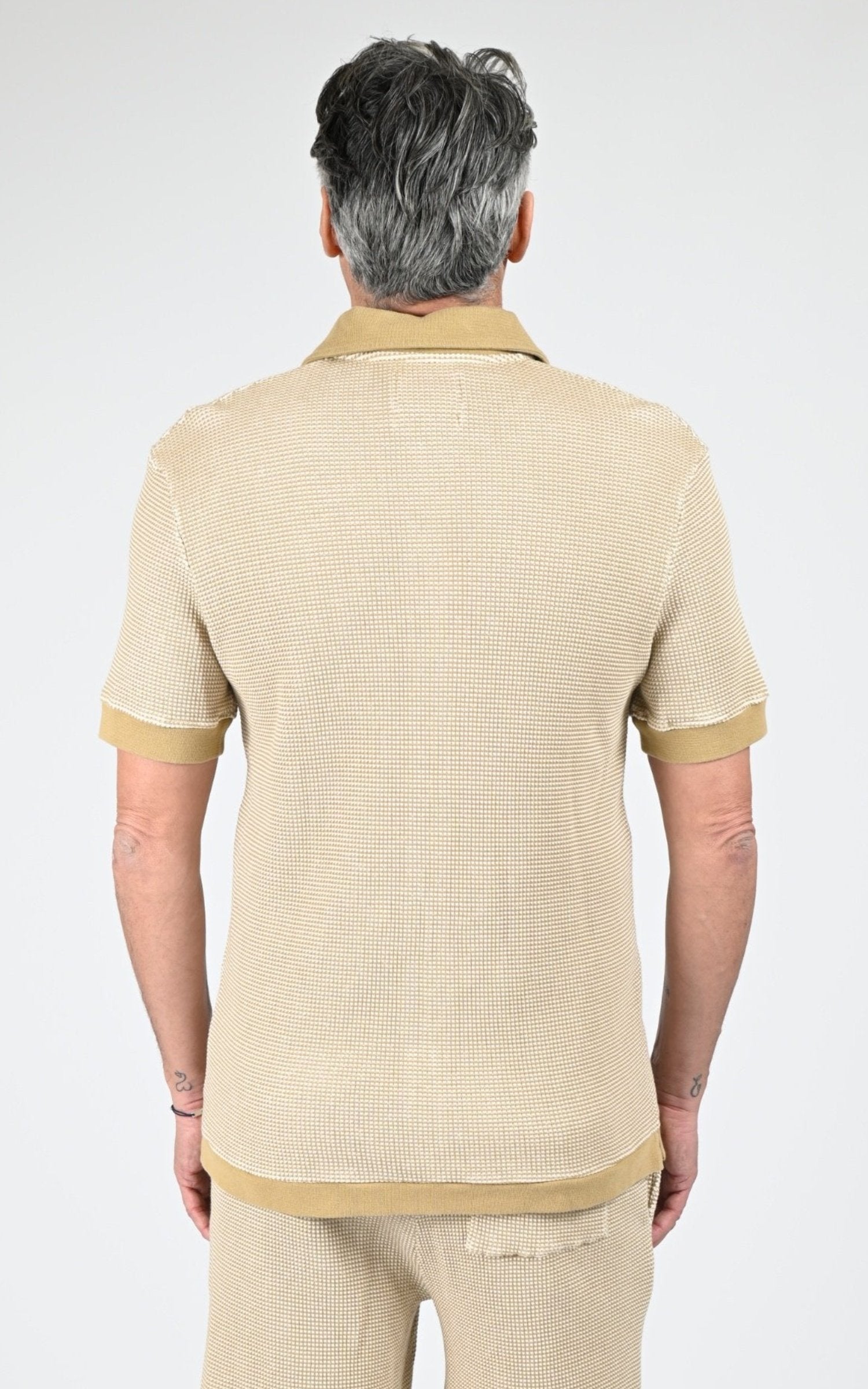 Chemise Textile Homme Rivieras, modèle Cordo de couleur beige 4