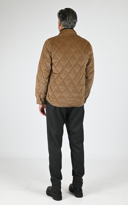 Veste Textile Homme Woolrich, modèle Corduroy alaskan  0s2014 de couleur coffee