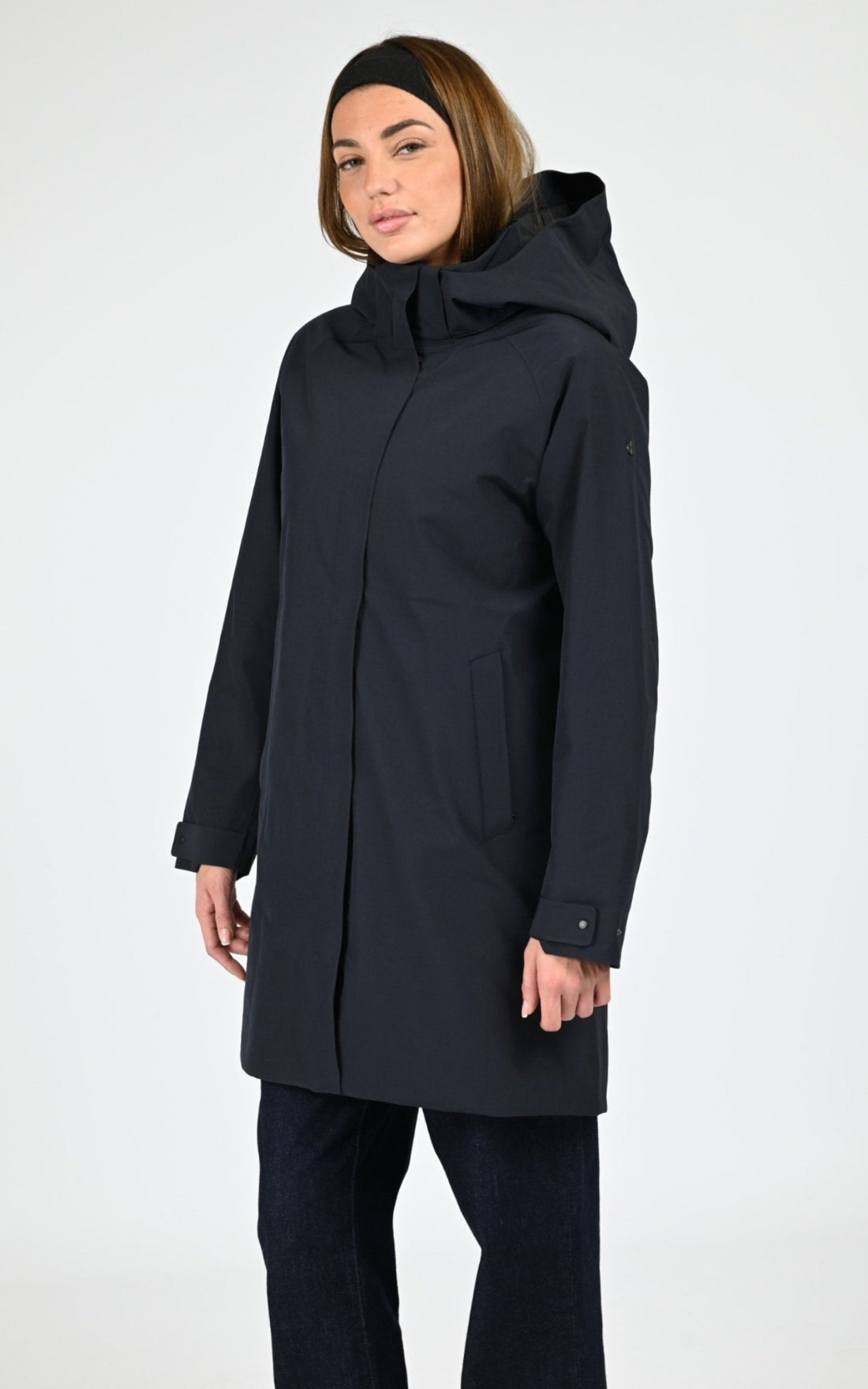 Parka Textile Femme Scandinavian Edition, modèle Cover ii de couleur midnight blue