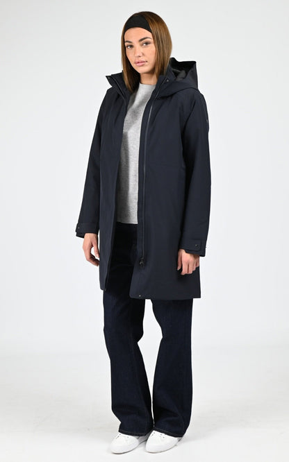 Parka Textile Femme Scandinavian Edition, modèle Cover ii de couleur midnight blue