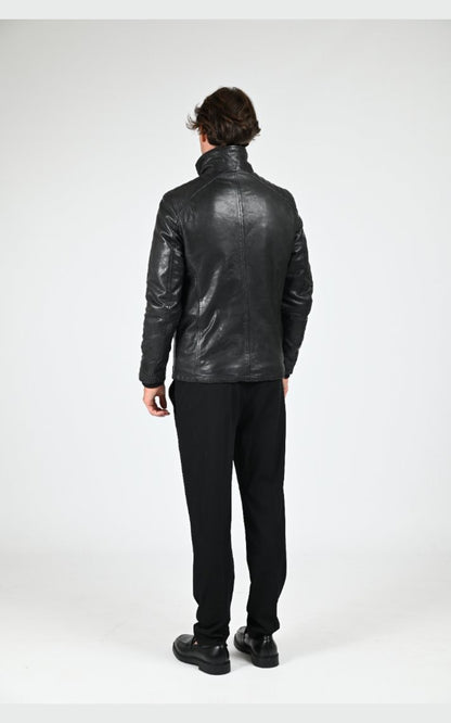 Veste Cuir Homme Daytona 73, modèle Crowell 102911 de couleur noir