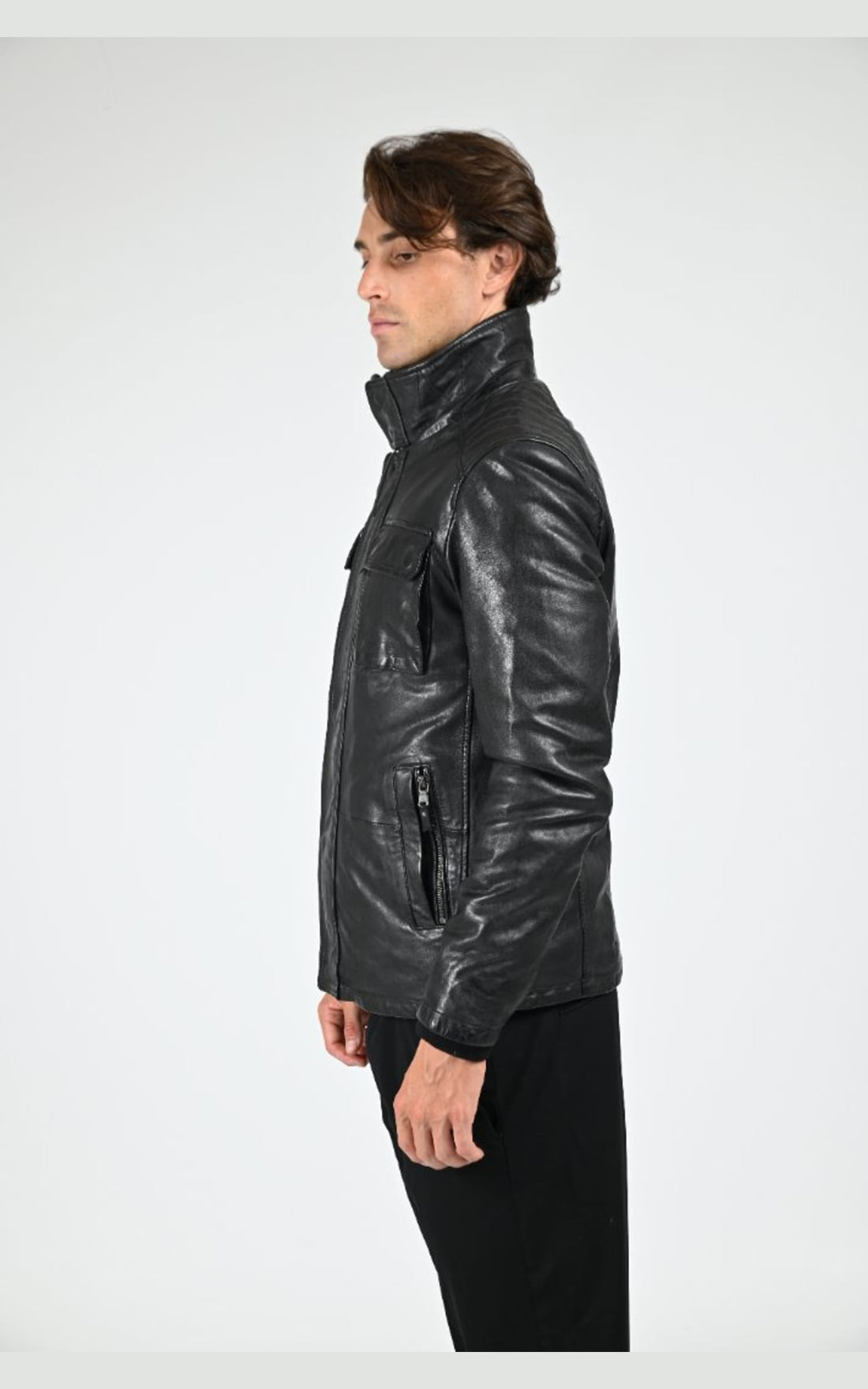 Veste Cuir Homme Daytona 73, modèle Crowell 102911 de couleur noir