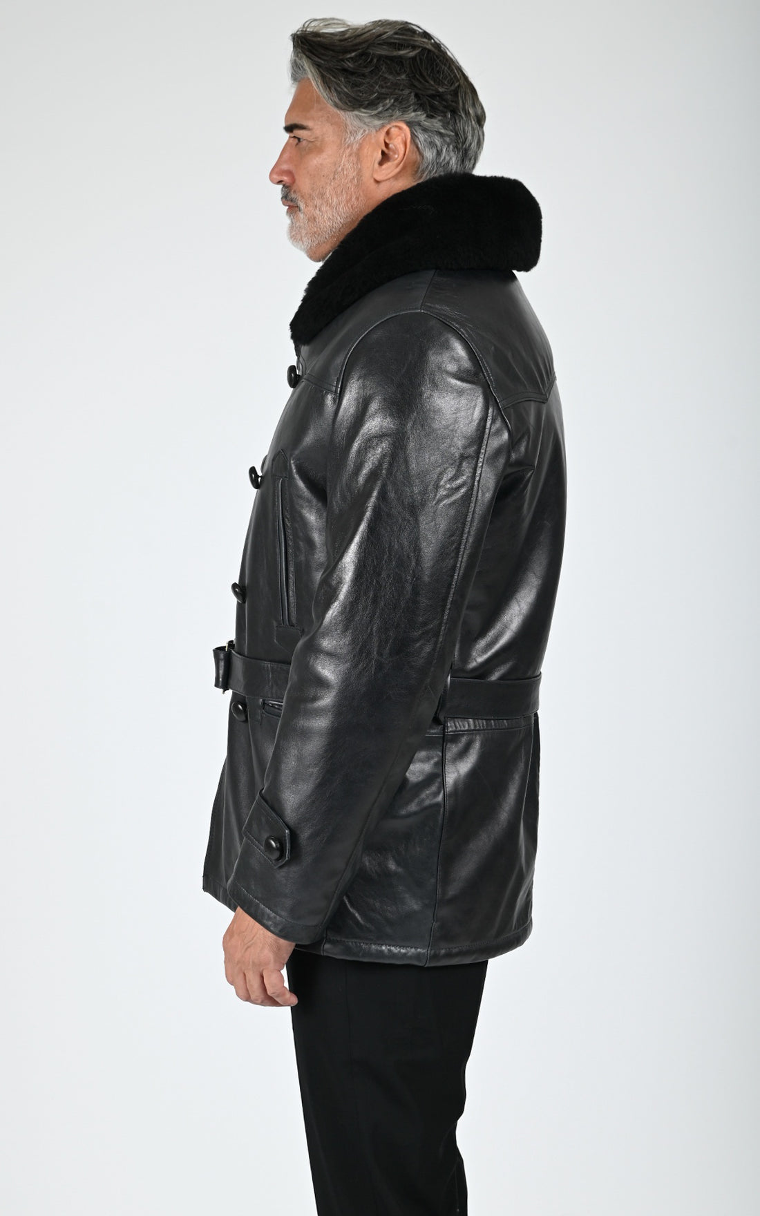 Authentique Canadienne cuir noir