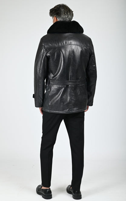 Authentique Canadienne cuir noir
