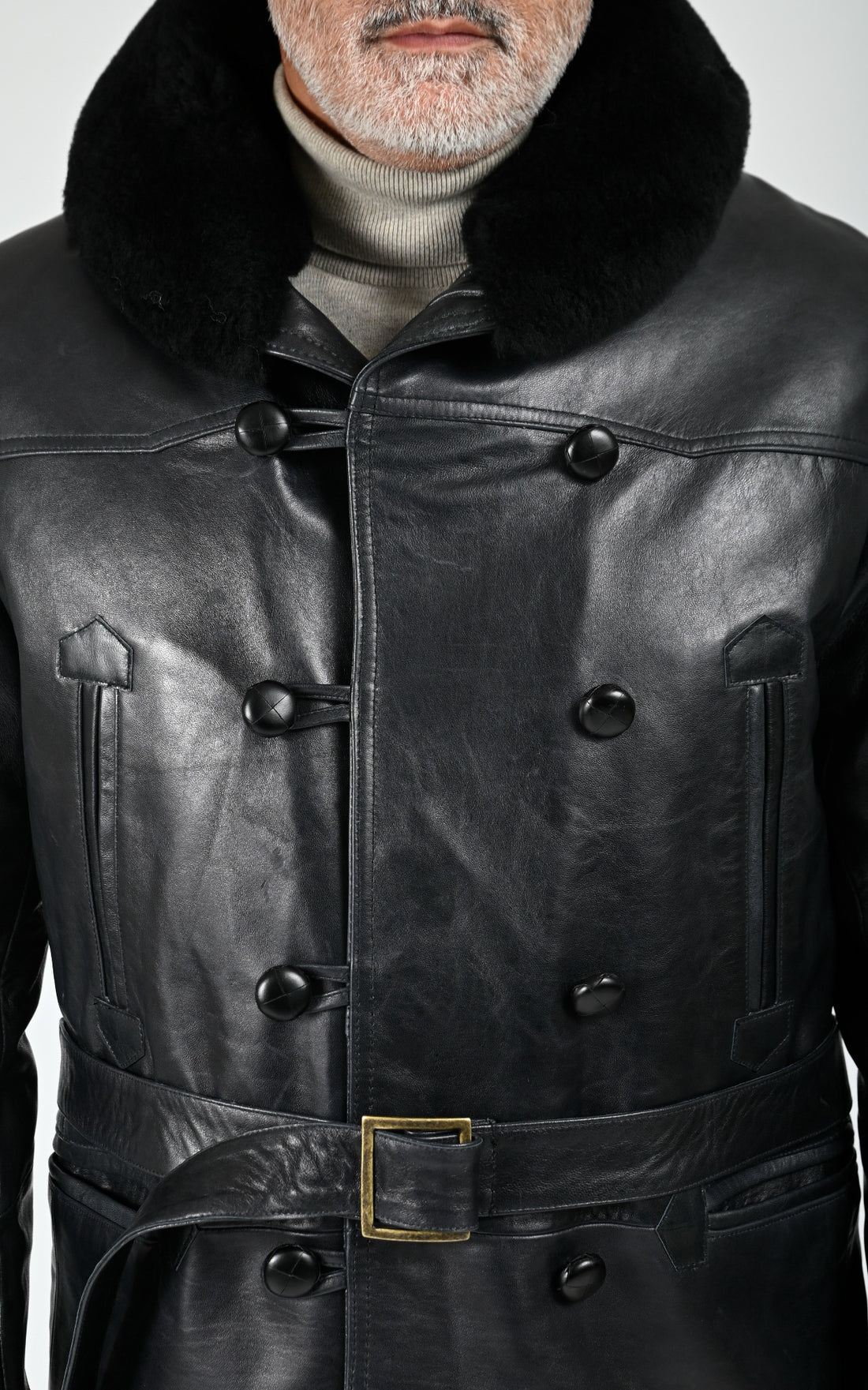 Authentique Canadienne cuir noir