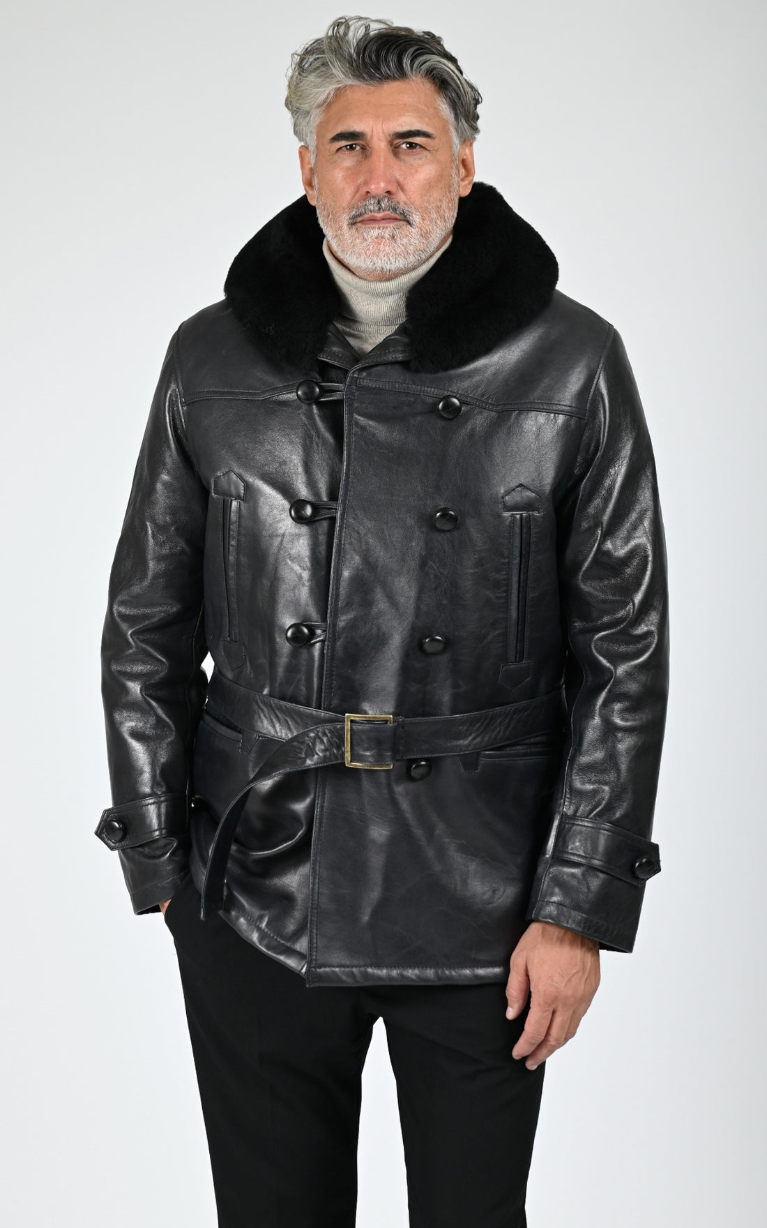 Authentique Canadienne cuir noir
