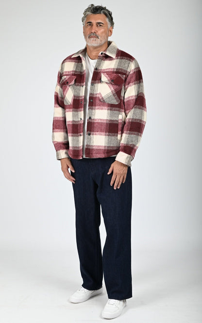 Surchemise sherpa Cary rouge
