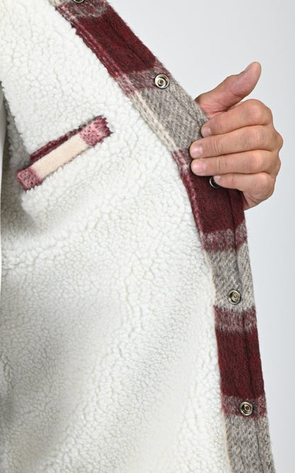 Surchemise sherpa Cary rouge