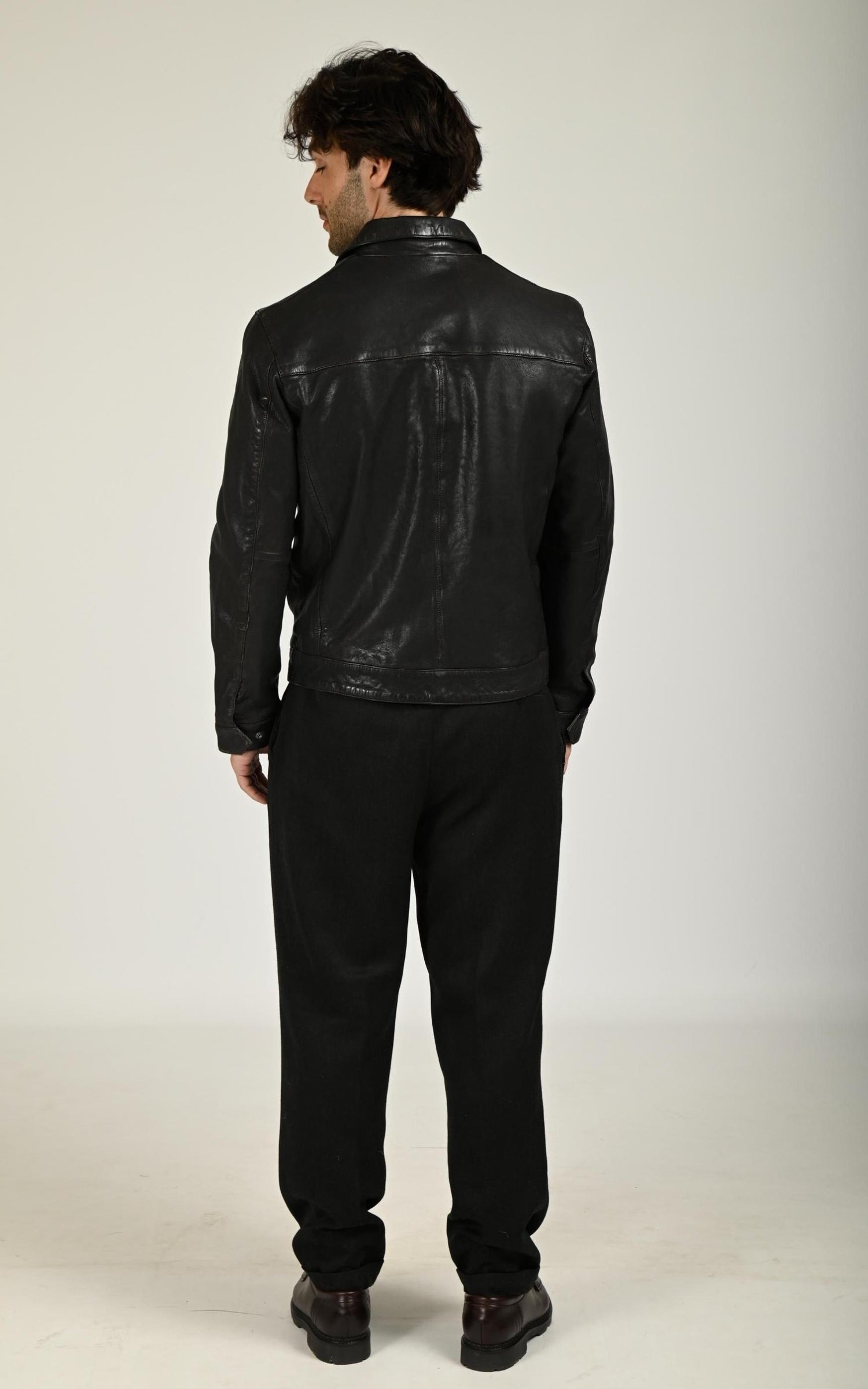 Blouson Cuir Homme Daytona 73, modèle Decatur 104643 de couleur noir 4