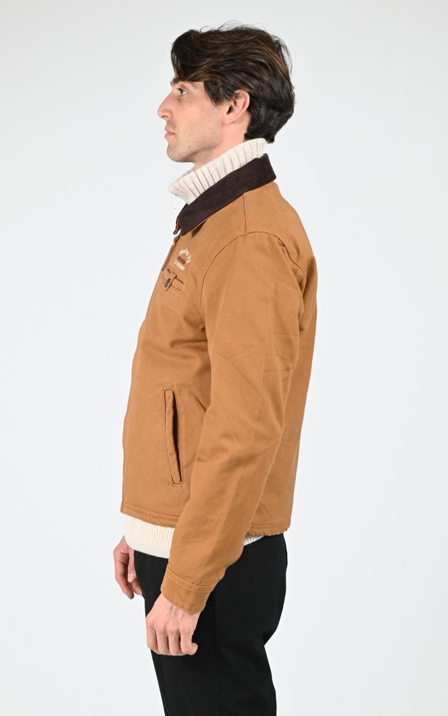 Blouson Textile Homme Daytona 73, modèle Deckett 104388 de couleur cognac