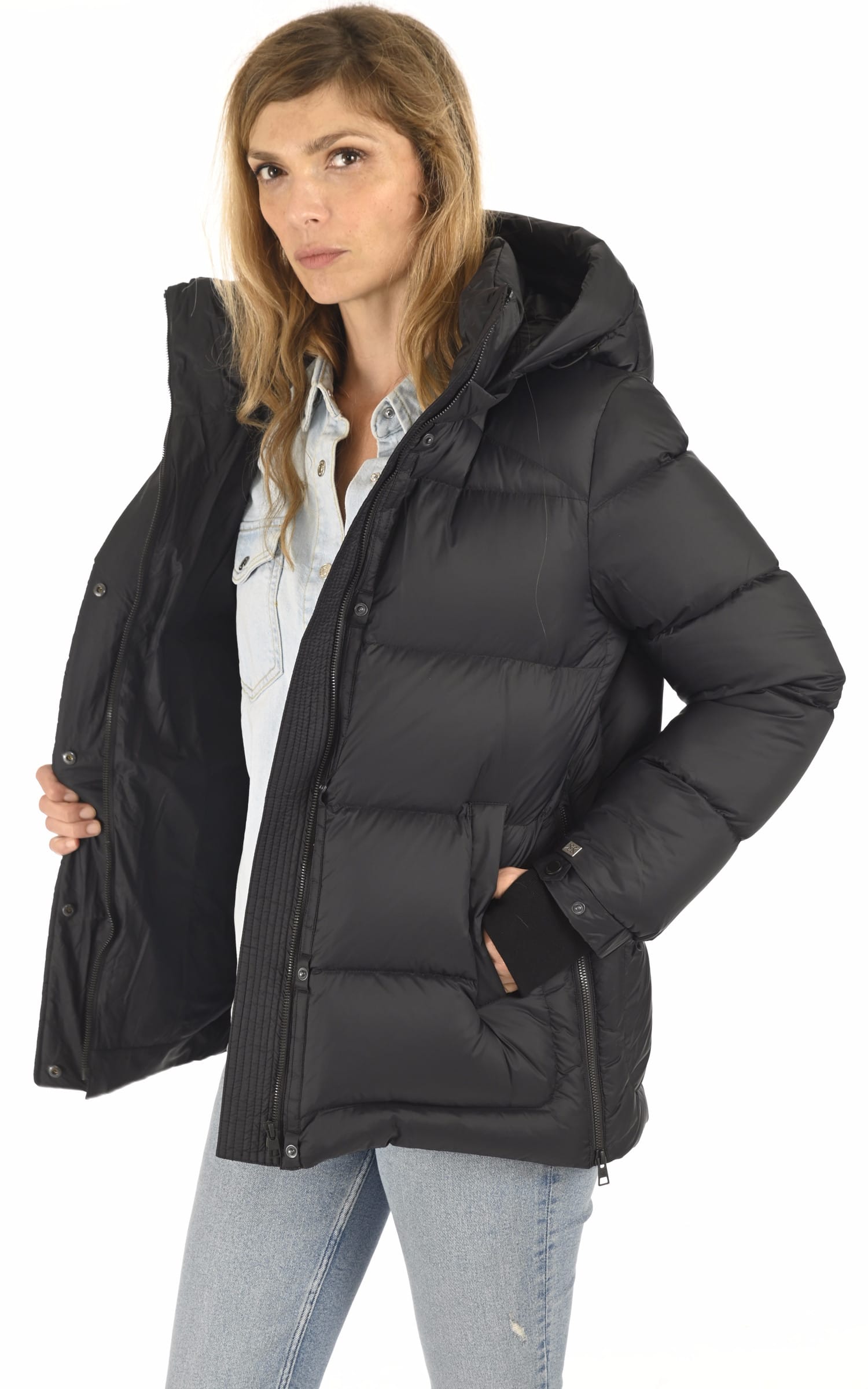 Ves doudoune Textile Femme Soia &amp; kyo, modèle Deja de couleur noir 3