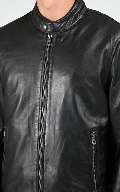 Blouson Cuir Homme Daytona 73, modèle Dilkon 104442 de couleur black