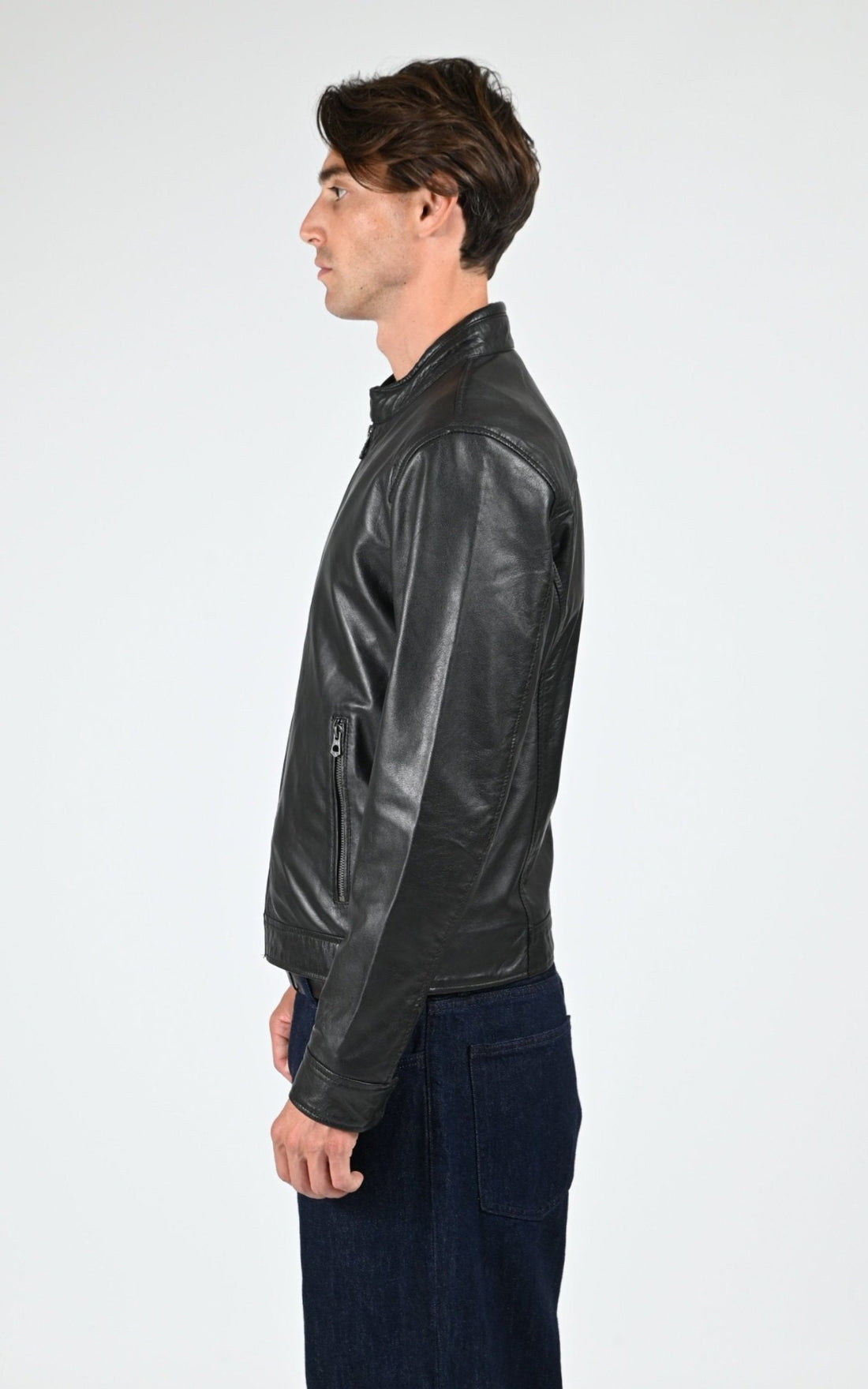Blouson Cuir Homme Daytona 73, modèle Dilkon 104442 de couleur black