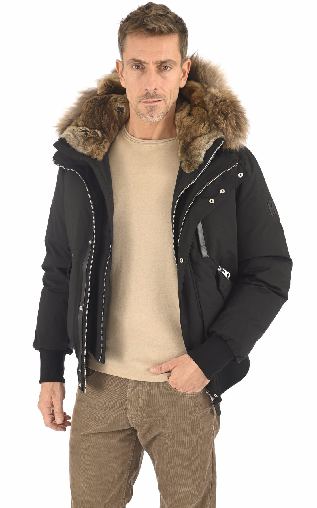 Bl doudoune Textile Homme Mackage, modèle Dixon-f de couleur noir - vue ouverte
