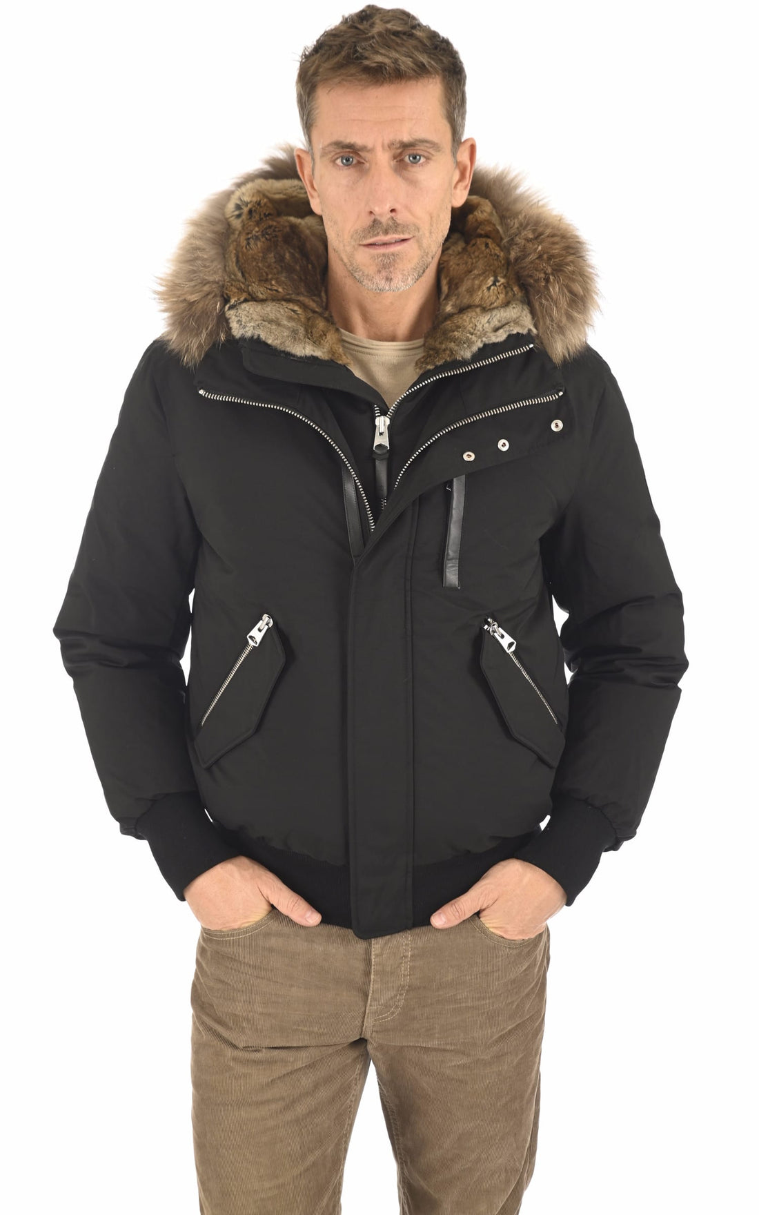 Bl doudoune Textile Homme Mackage, modèle Dixon-f de couleur noir - vue ouverte