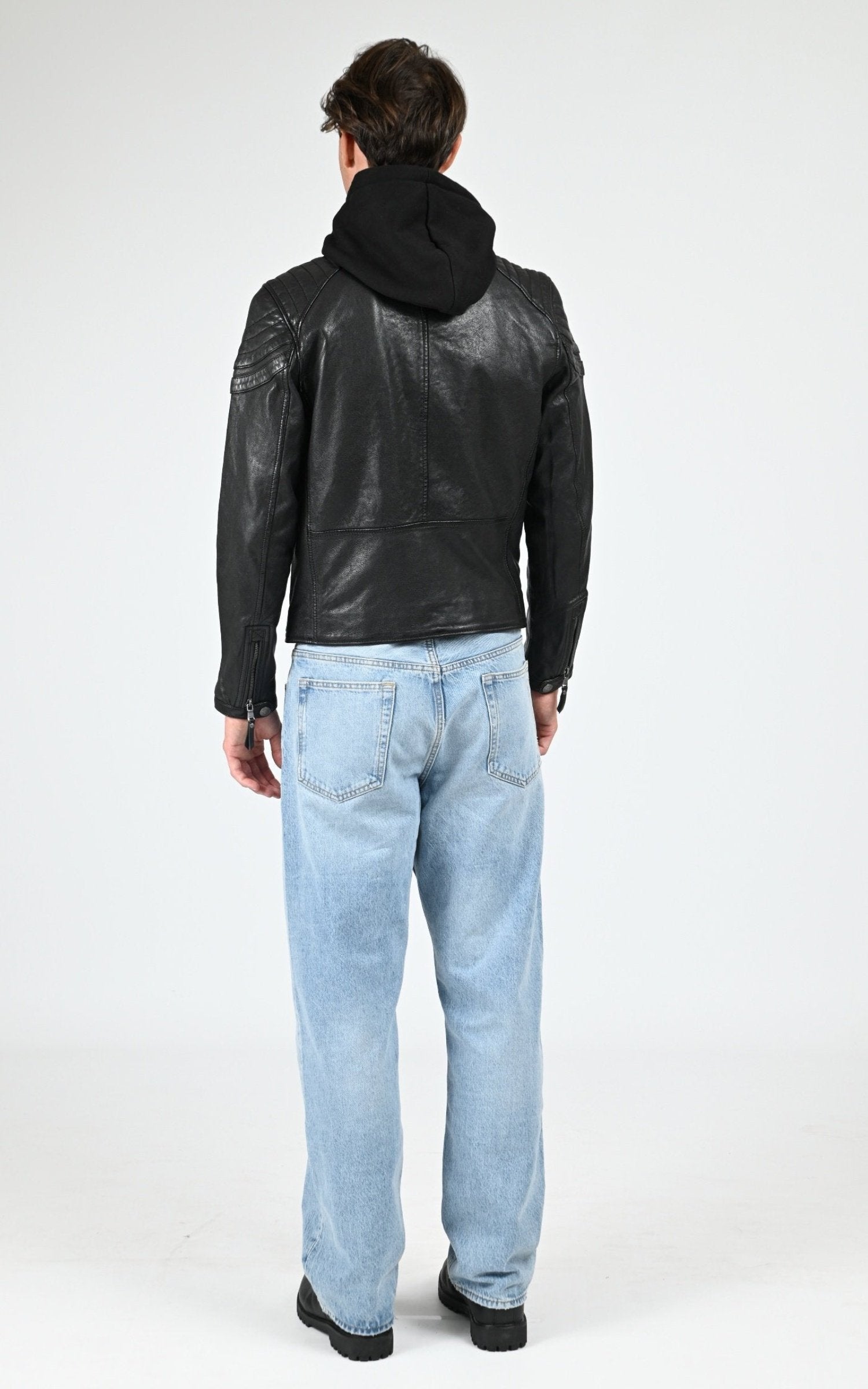 Blouson Cuir Homme Daytona 73, modèle Dodds 104270 de couleur black
