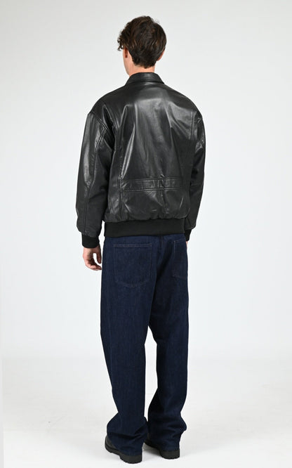 Blouson Cuir Homme Daytona 73, modèle Dogue 104409 de couleur black
