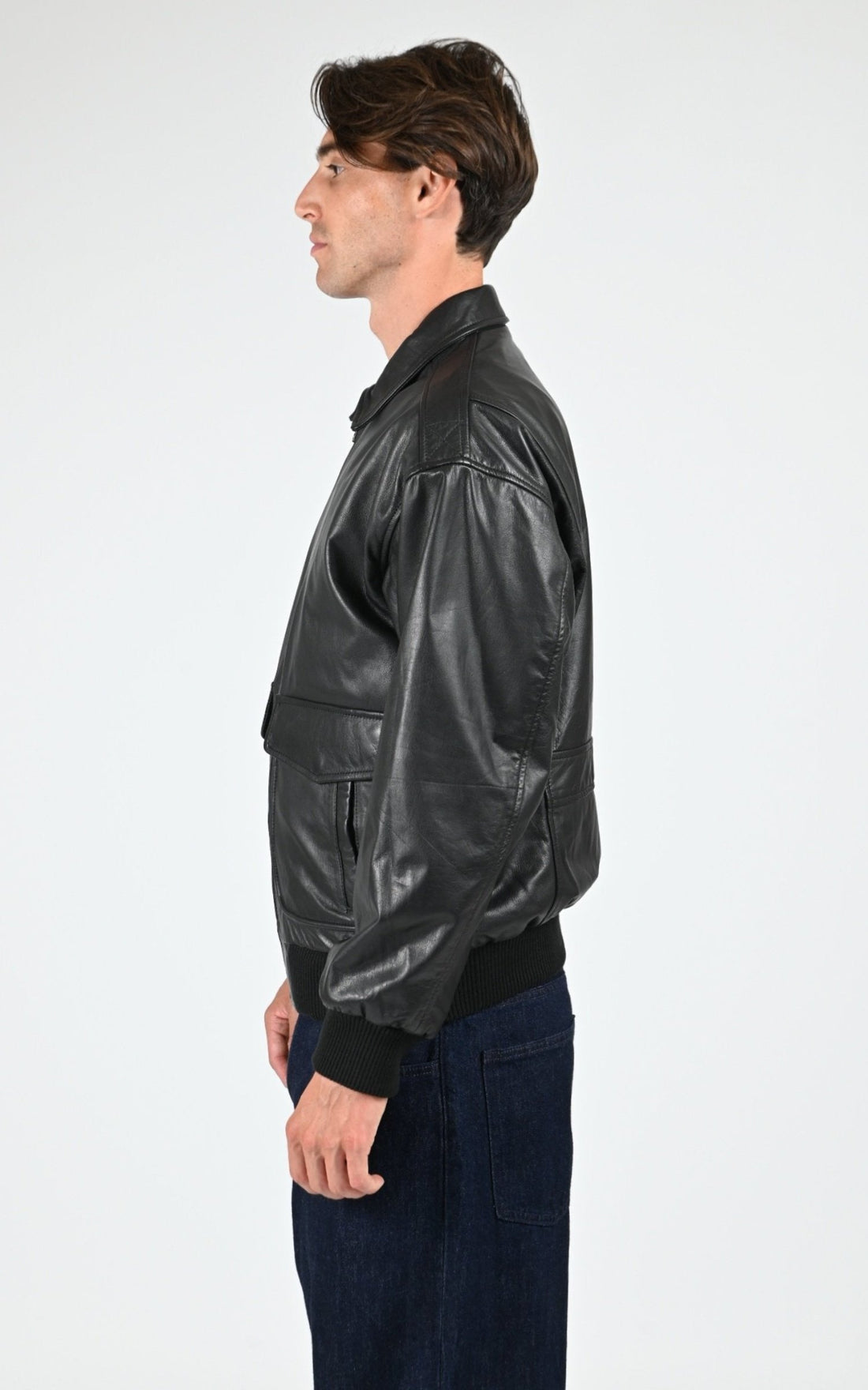 Blouson Cuir Homme Daytona 73, modèle Dogue 104409 de couleur black