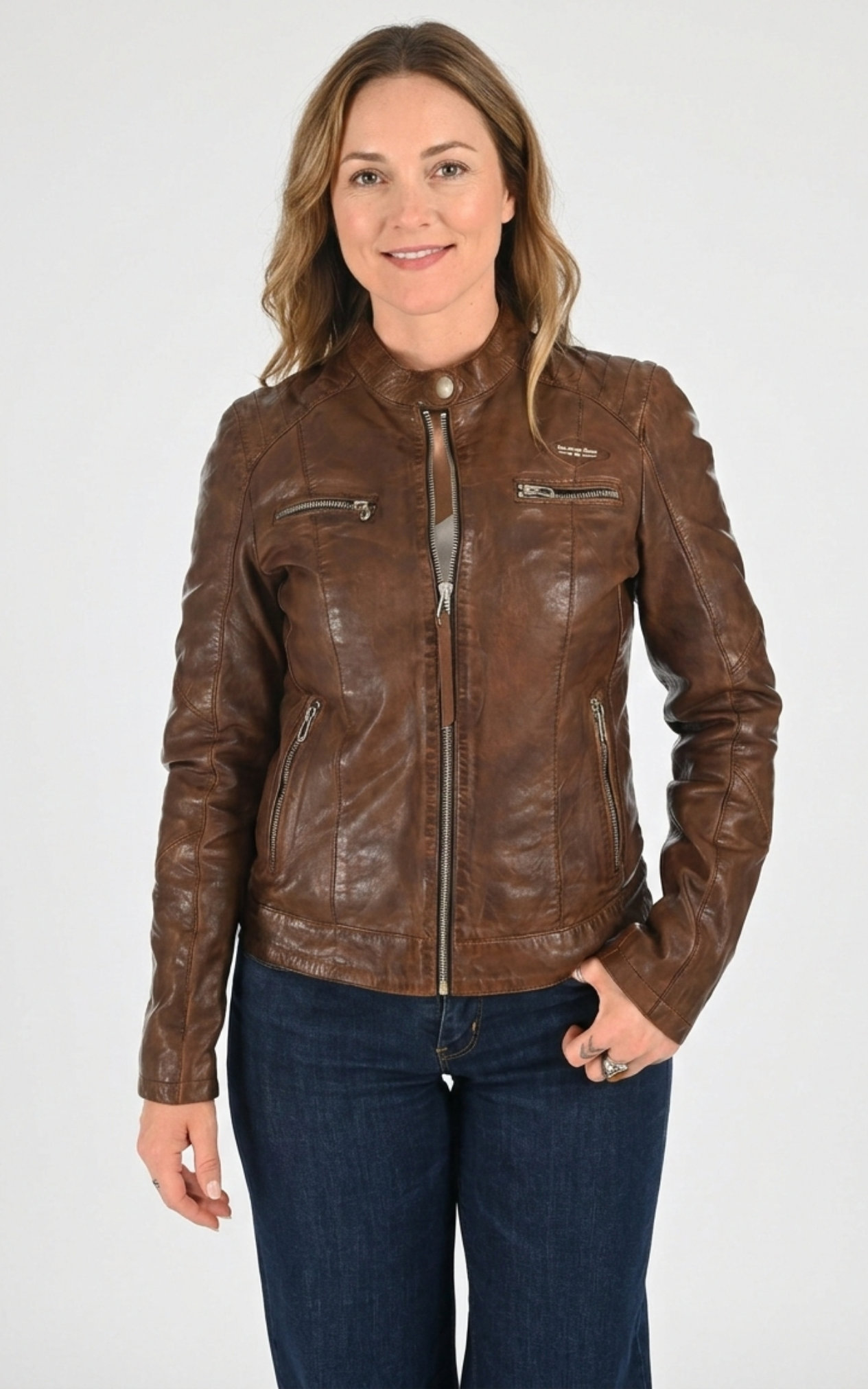 Blouson en cuir d&