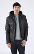 Blouson Cuir Homme Oakwood, modèle Drink 63036 de couleur noir
