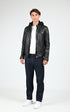 Blouson Cuir Homme Oakwood, modèle Drink 63036 de couleur noir
