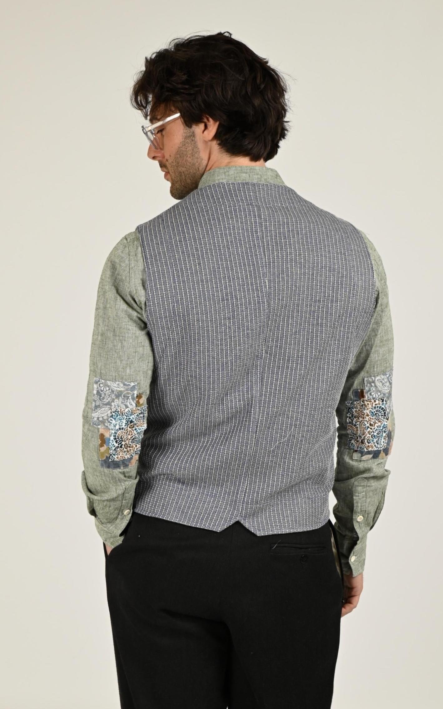 Gilet Textile Homme Bob, modèle Drug568 de couleur inchiostro 4