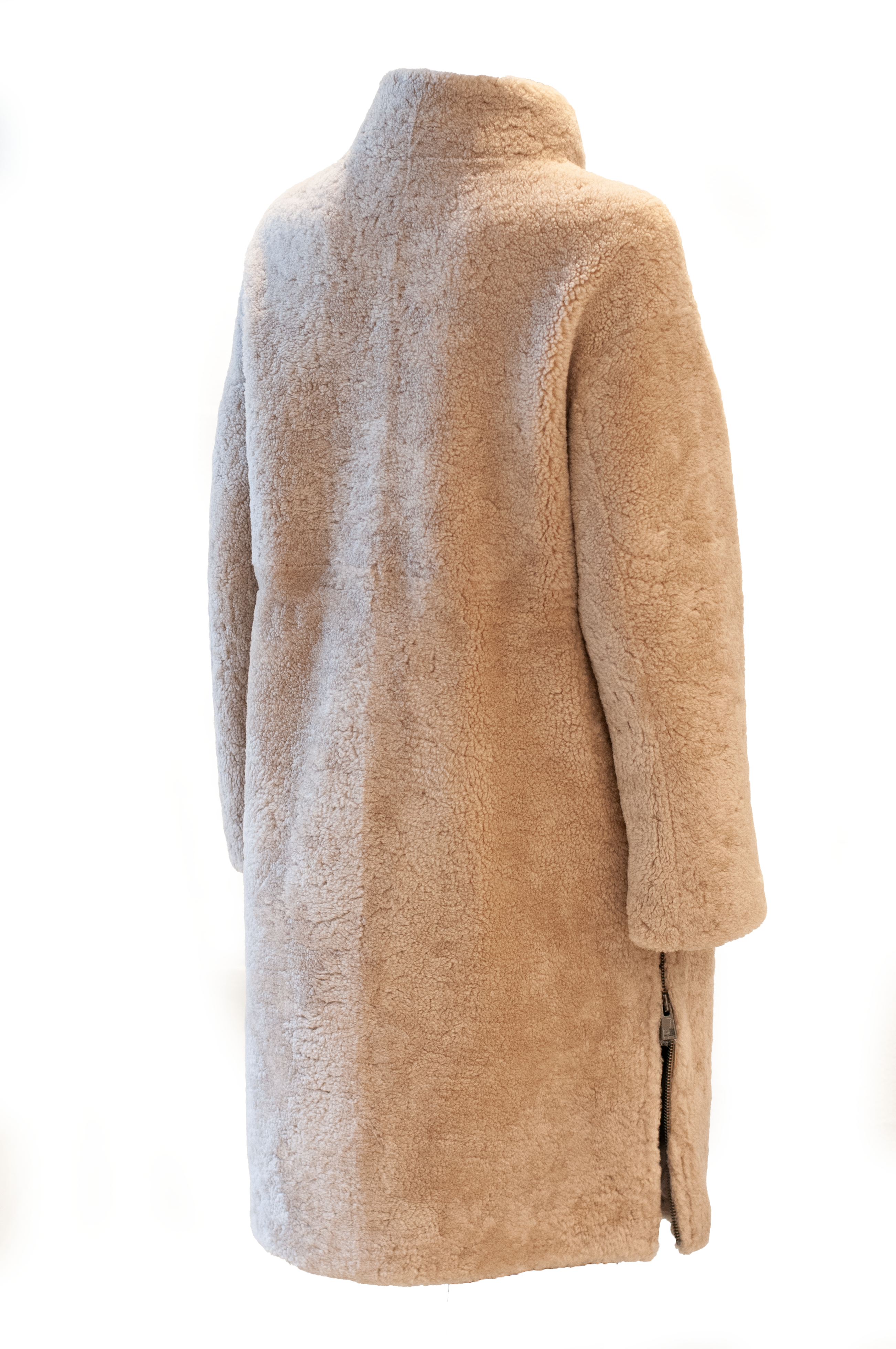 Filuka, 100 cm. - Collar Curly Lamb - Women Dark Beige