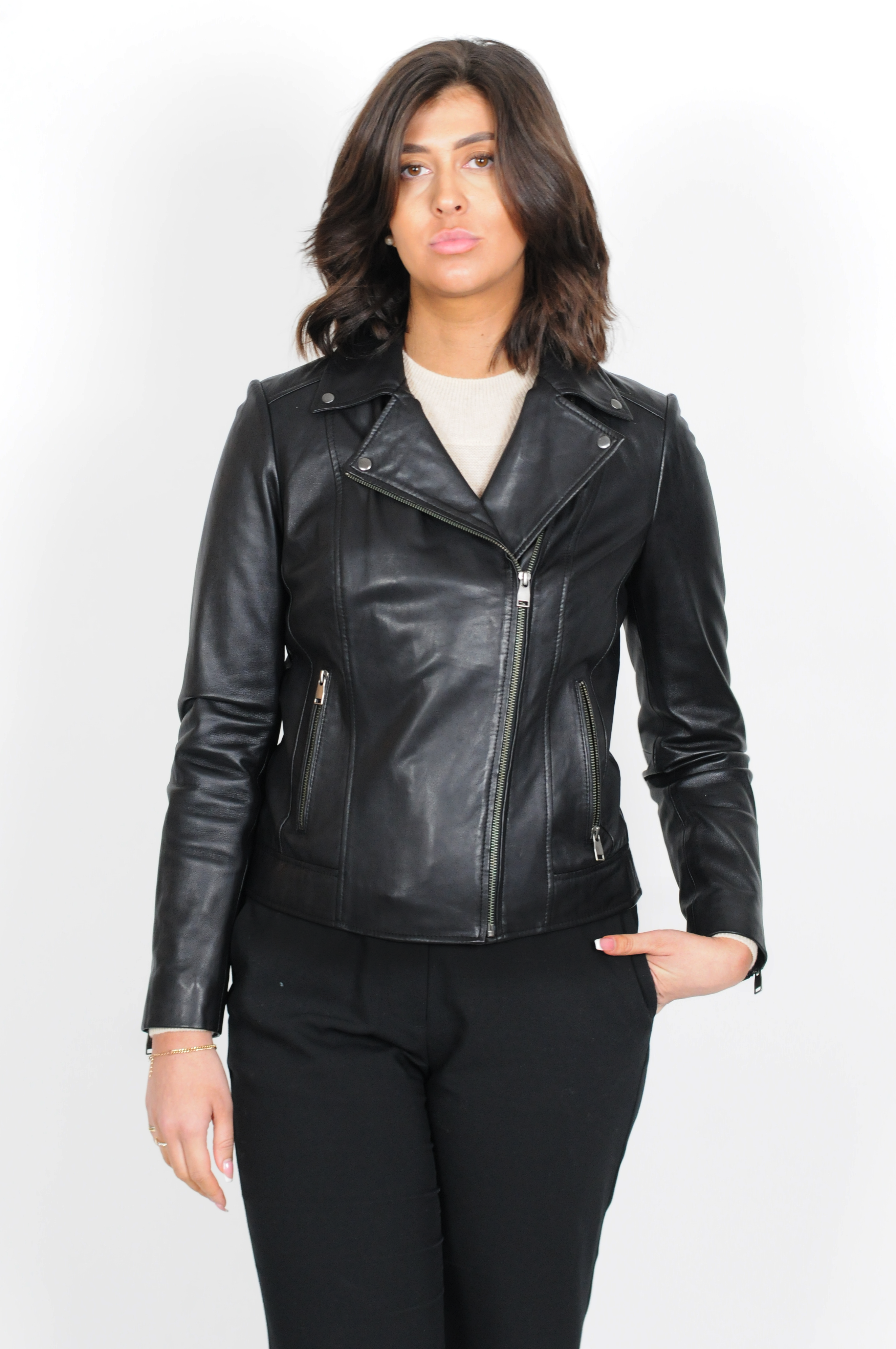 Bella Lamb Malli Leather - Women Black
