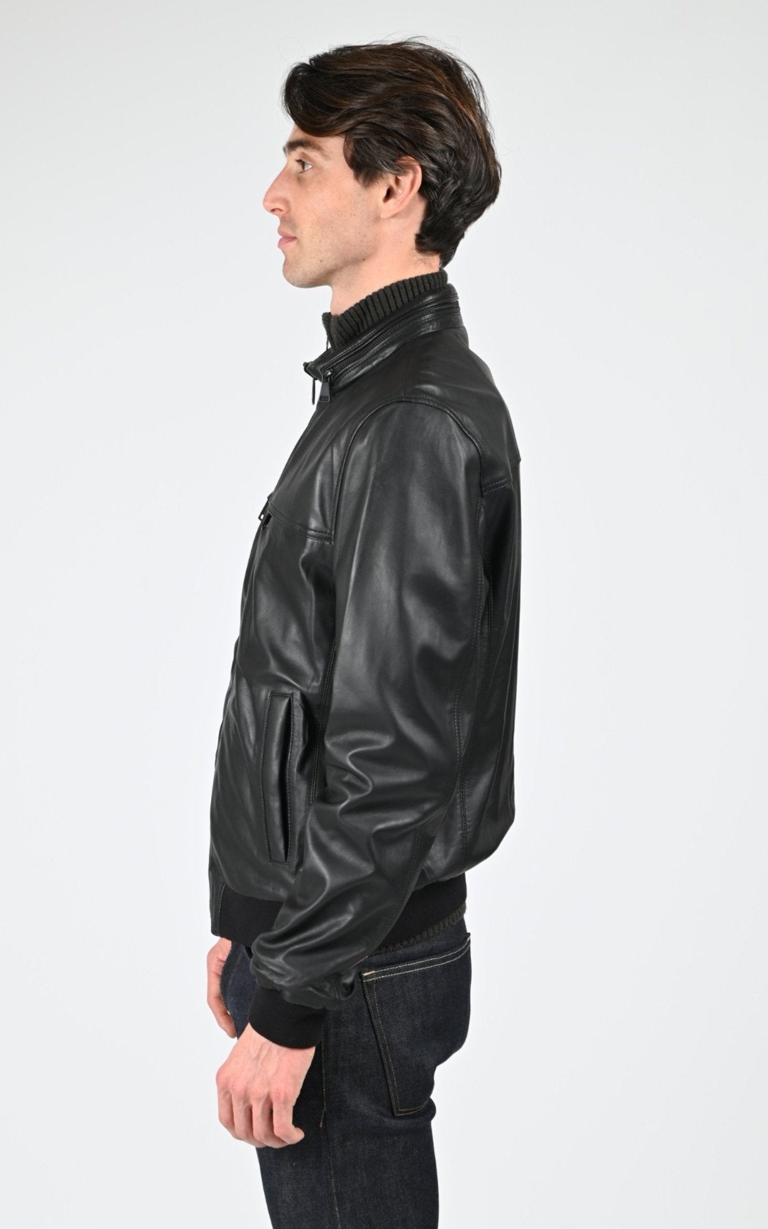 Blouson Cuir Homme Cuirco, modèle Dylan 65228 de couleur bicolor 6 618 3