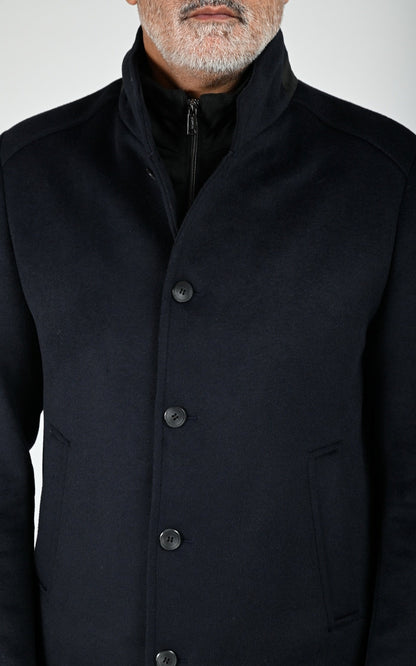 Manteau Duran laine bleu marine