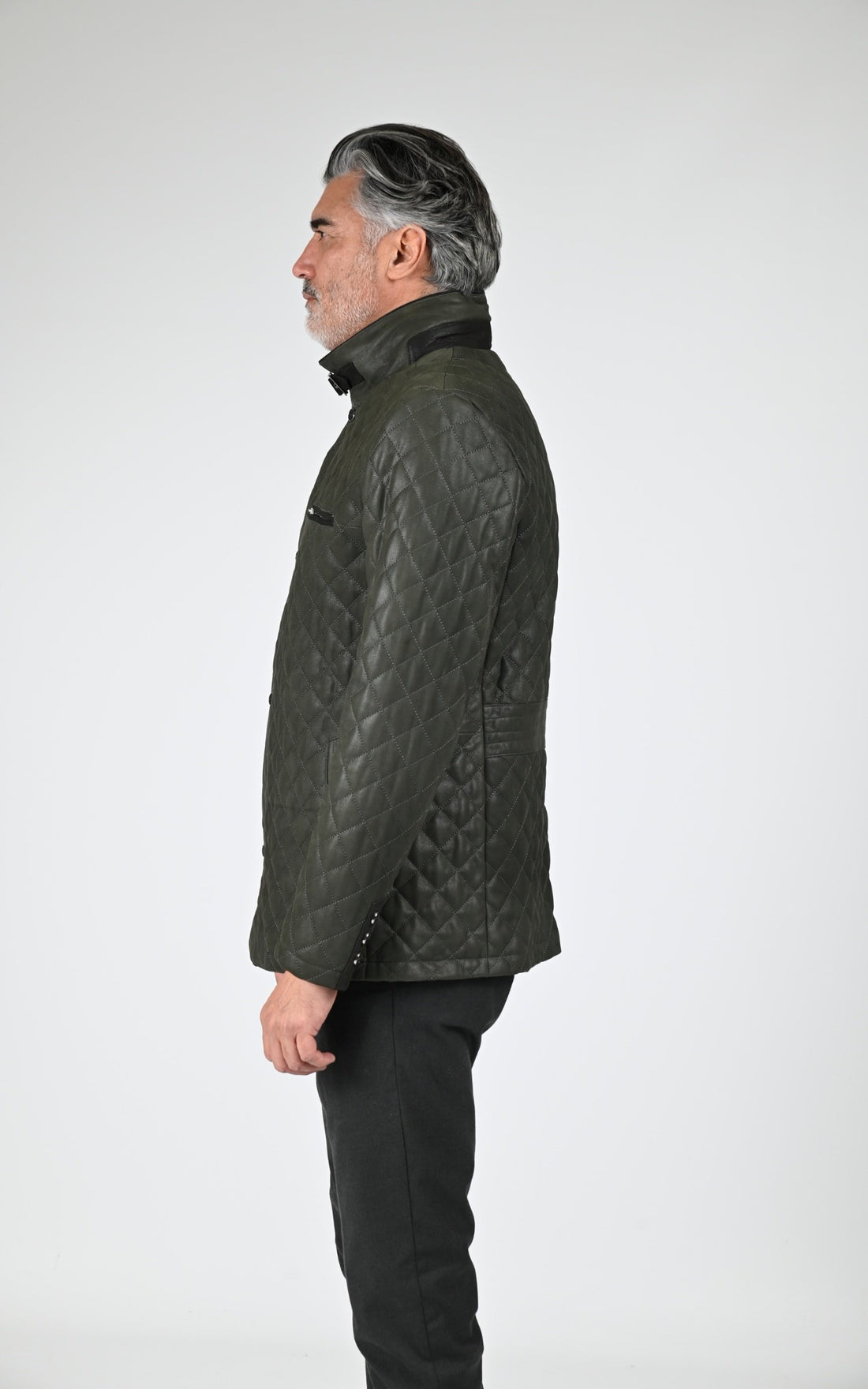 A &quot;E09&quot; Vert La Canadienne Veste Homme opened photo