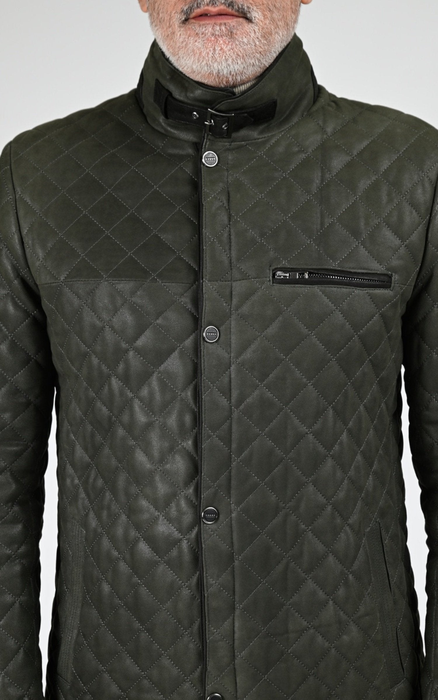 A &quot;E09&quot; Vert La Canadienne Veste Homme details photo 5