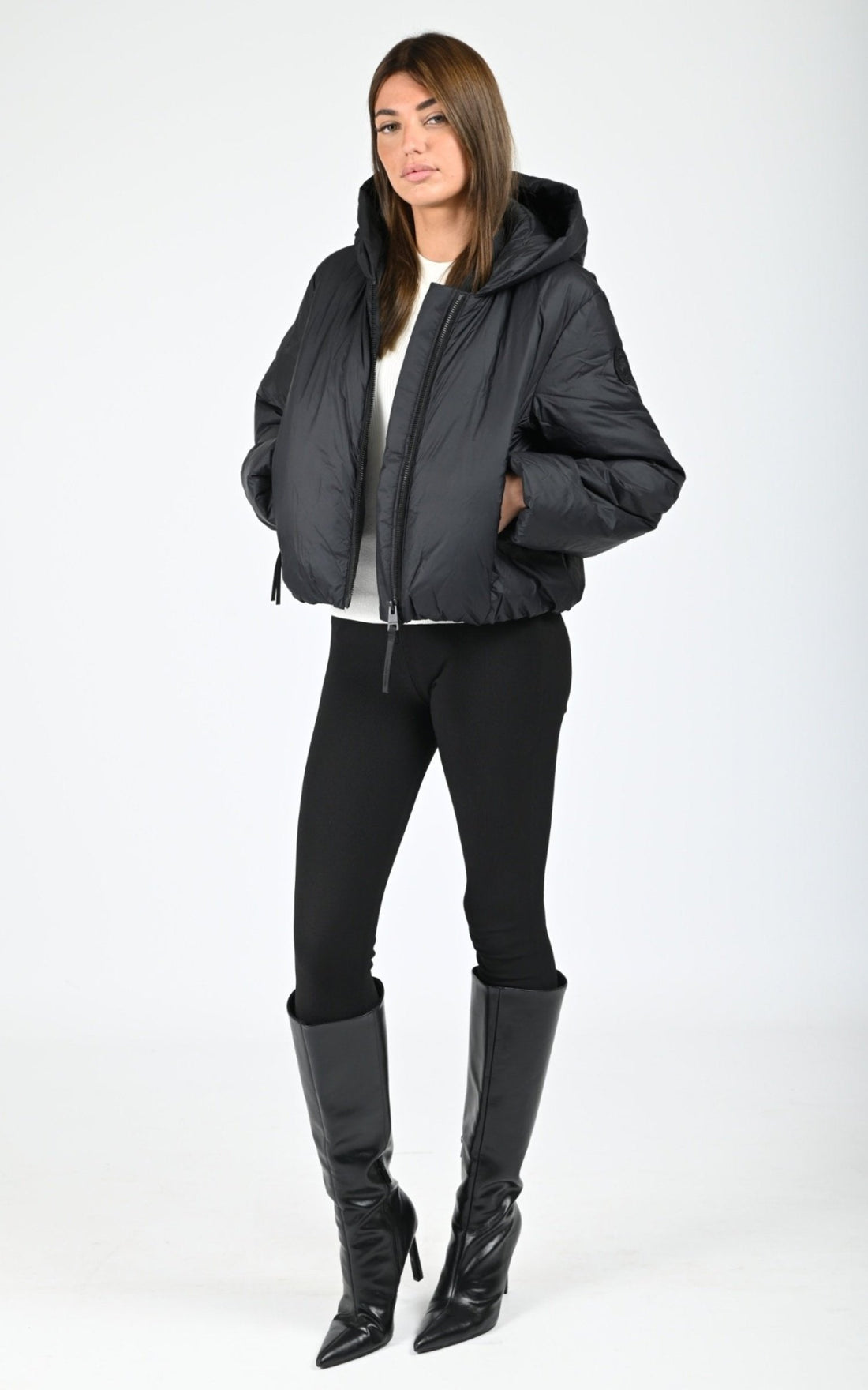 Blouson Textile Femme Canada Goose, modèle Elba td 2756wt de couleur black 61