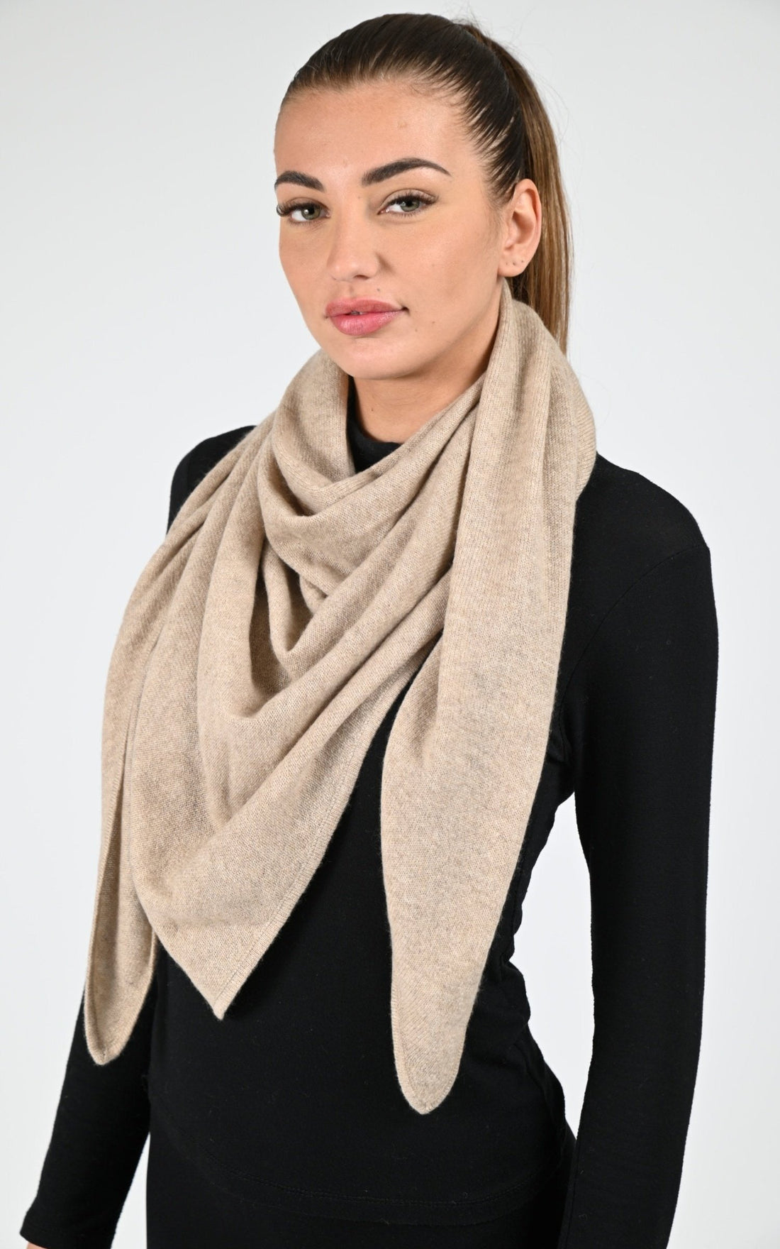 Echarpe Textile Femme Notshy, modèle Eleonore 4702033c de couleur sandstone
