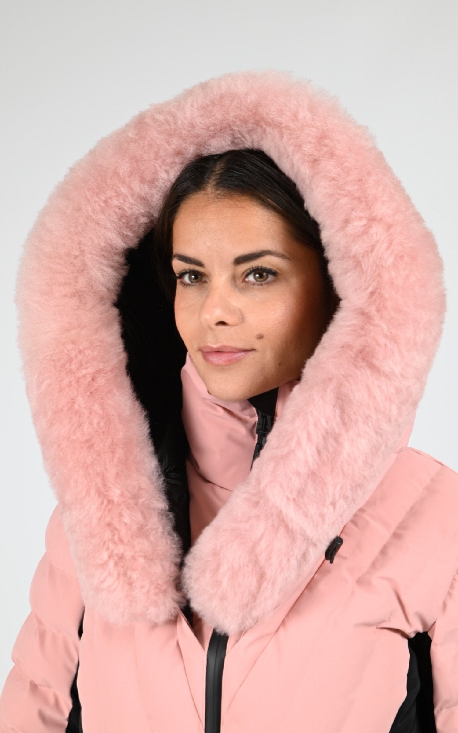 3/4 doudoune Textile Femme Mackage, modèle Elita shr de couleur blush 5