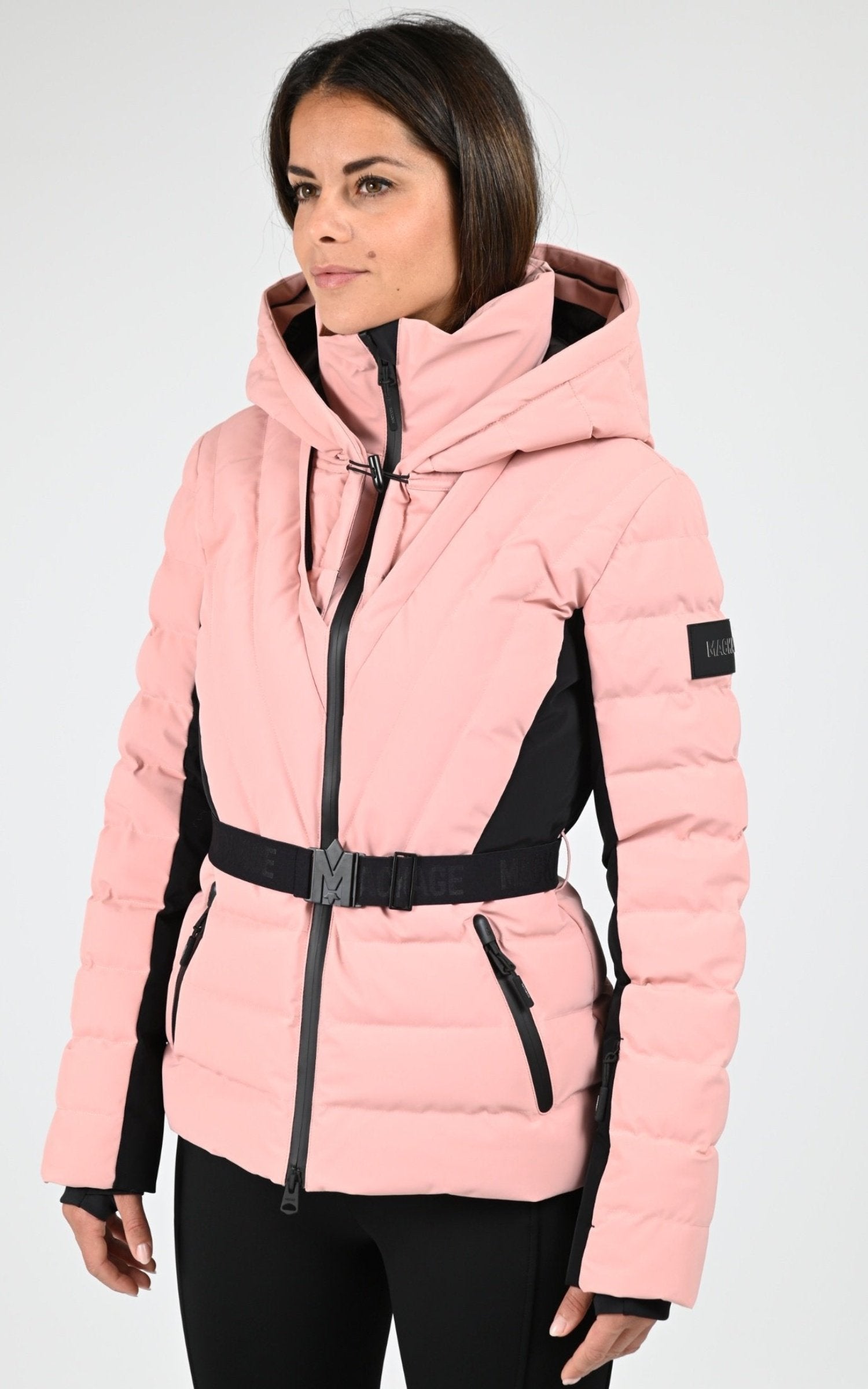 3/4 doudoune Textile Femme Mackage, modèle Elita shr de couleur blush 6