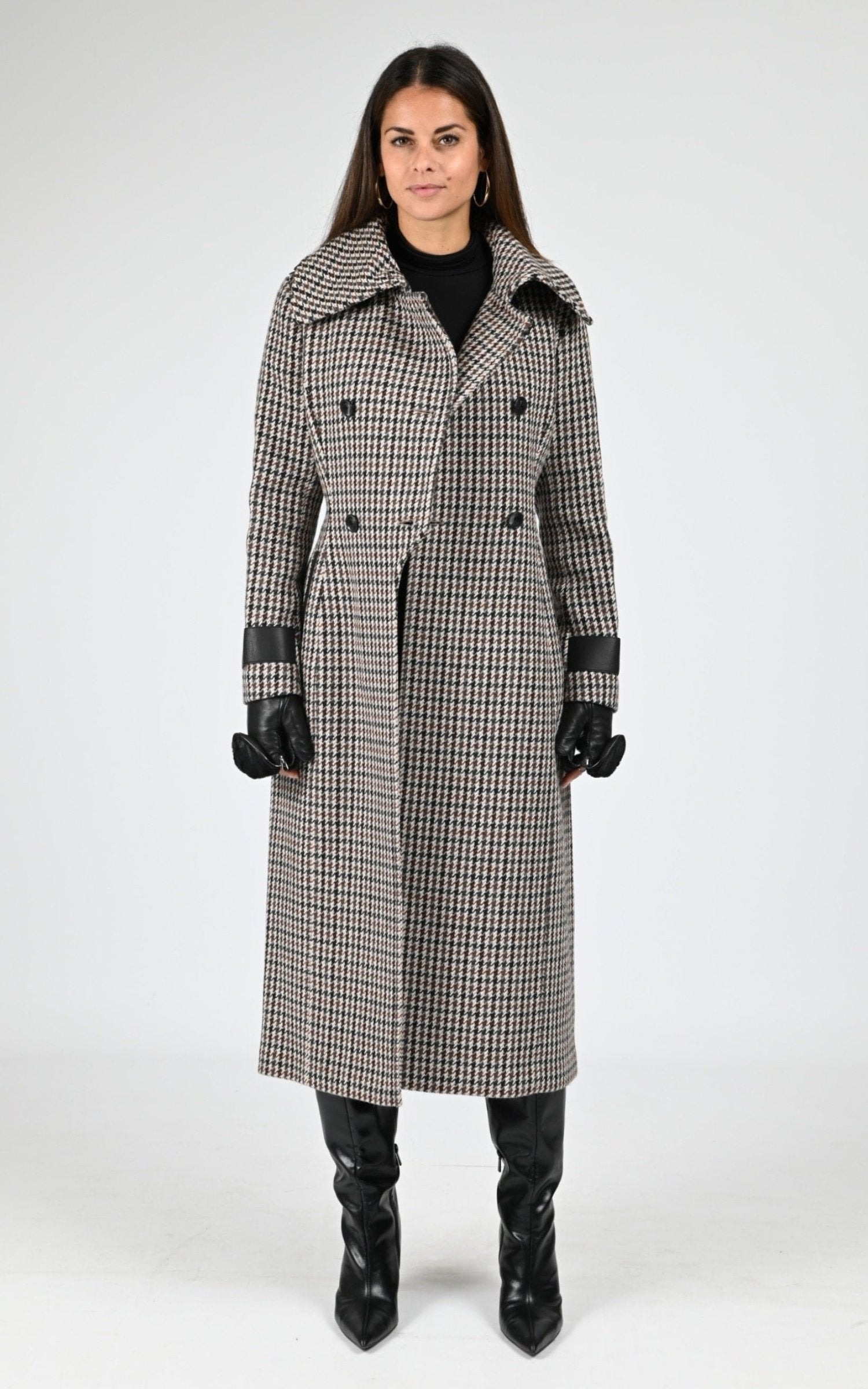 Manteau Textile Femme Mackage, modèle Elodie ht de couleur earth brown 2