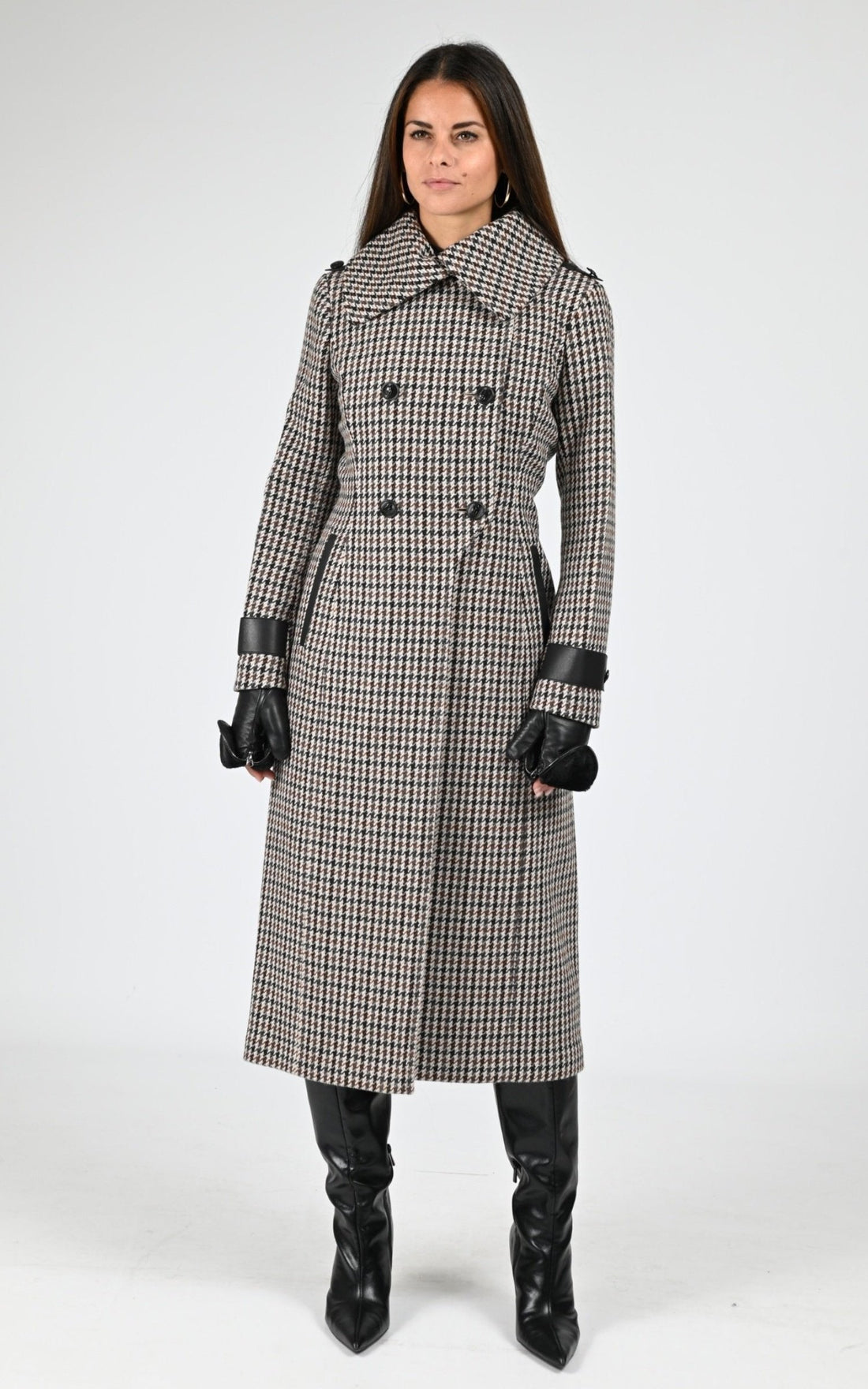 Manteau Textile Femme Mackage, modèle Elodie ht de couleur earth brown