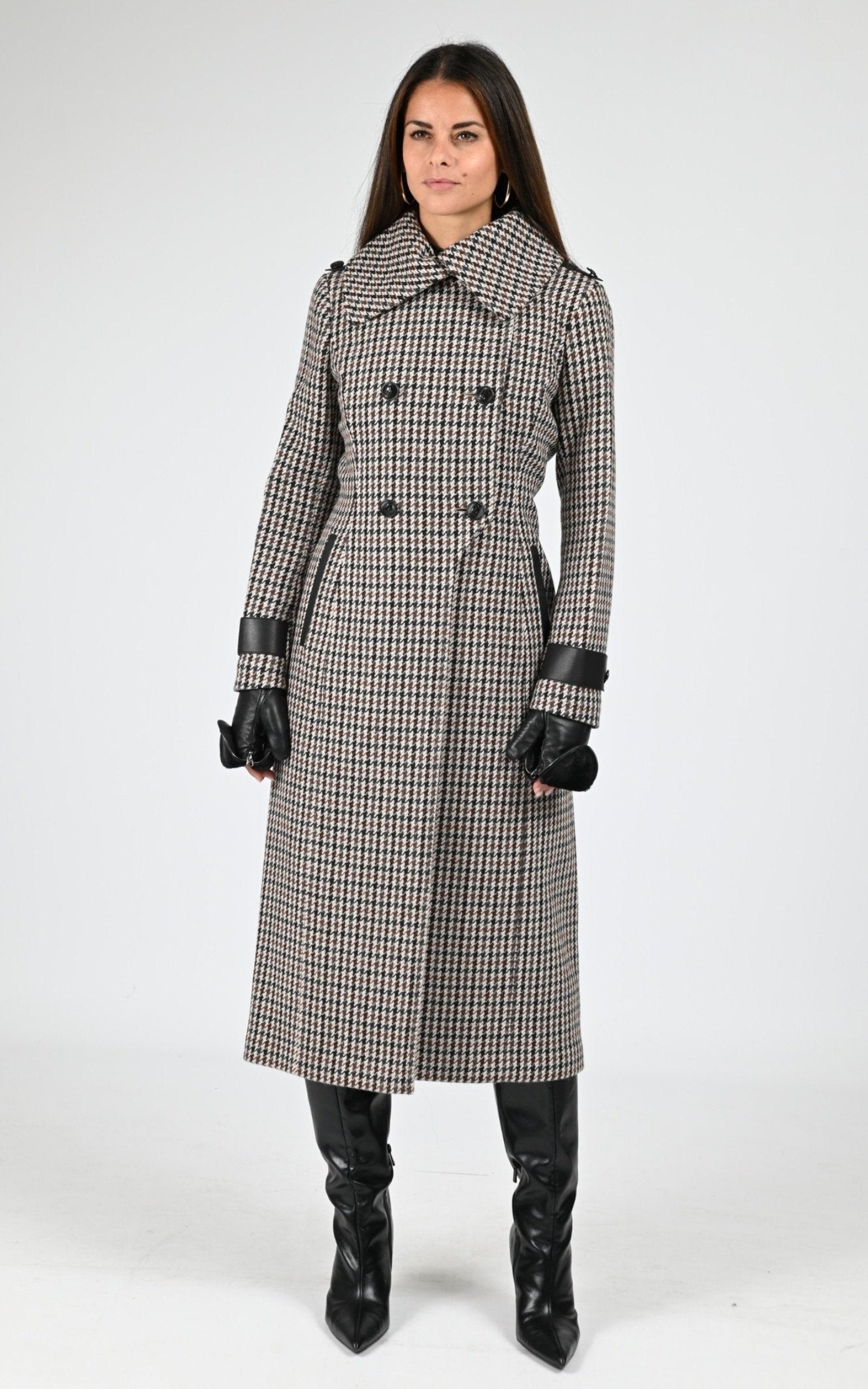 Manteau Textile Femme Mackage, modèle Elodie ht de couleur earth brown