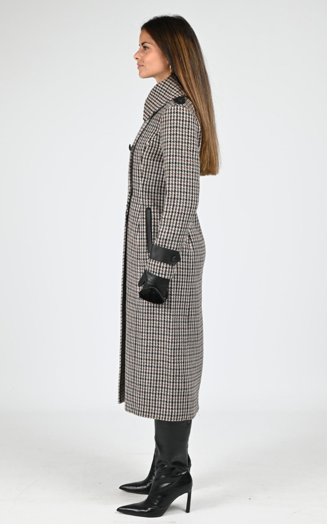 Manteau Textile Femme Mackage, modèle Elodie ht de couleur earth brown