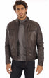 Blouson Cuir Homme Serge pariente, modèle Eriko de couleur marron