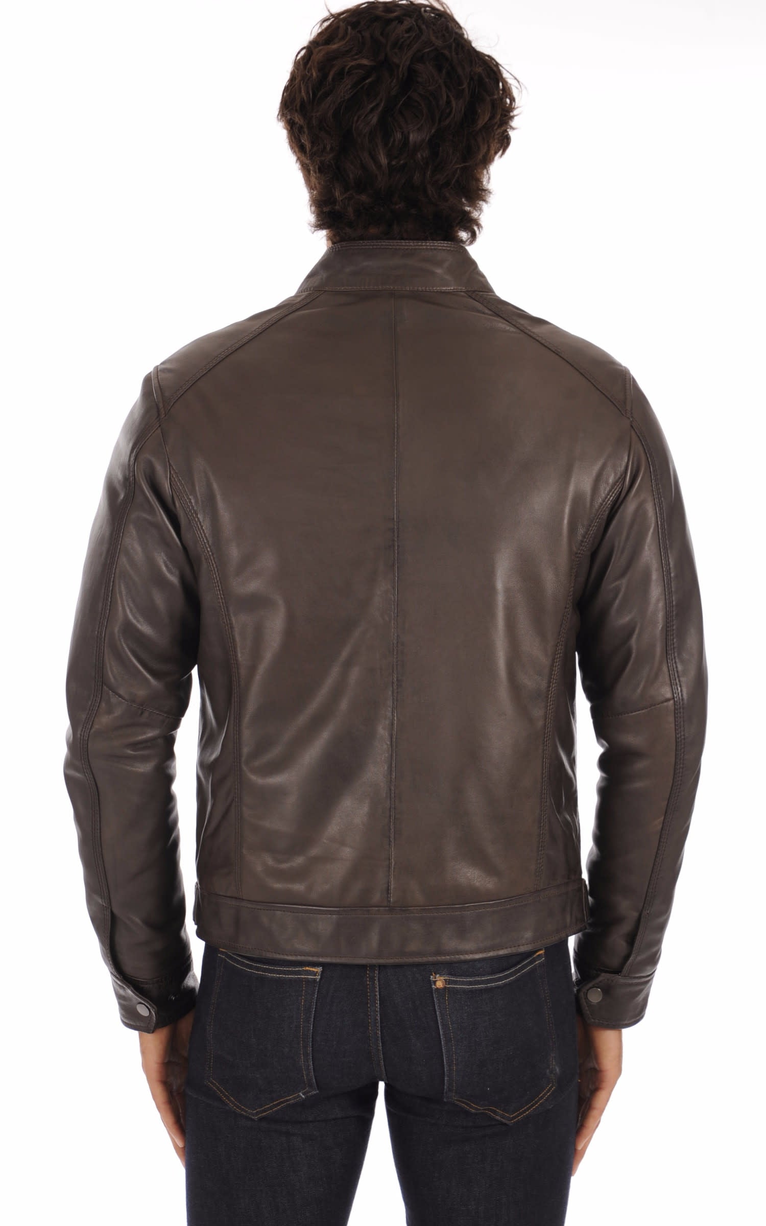 Blouson Cuir Homme Serge pariente, modèle Eriko de couleur marron