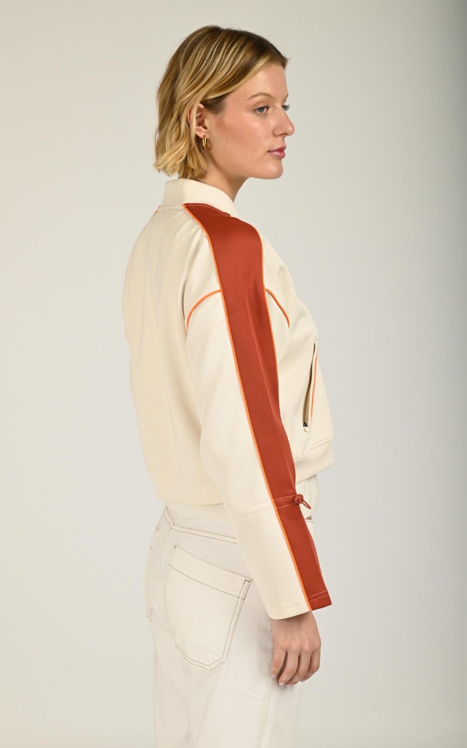 Veste Textile Femme Gertrude Et Gaston, modèle Esmee sun de couleur creme/terracotta 3