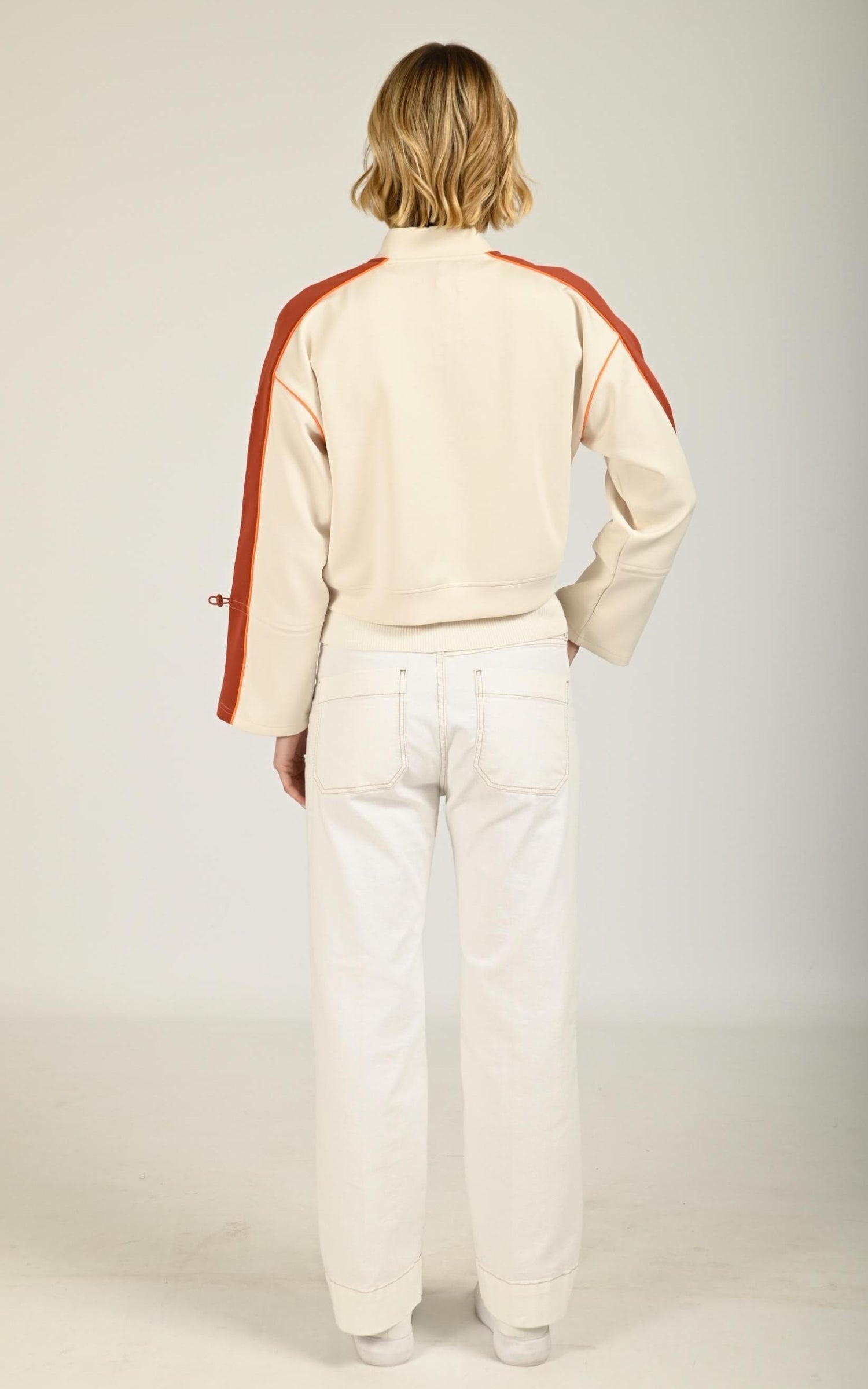 Veste Textile Femme Gertrude Et Gaston, modèle Esmee sun de couleur creme/terracotta 4