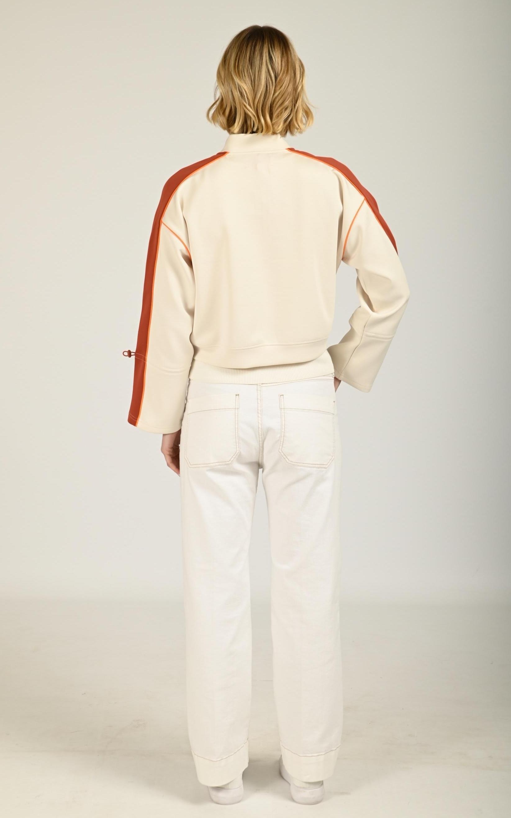 Veste Textile Femme Gertrude Et Gaston, modèle Esmee sun de couleur creme/terracotta